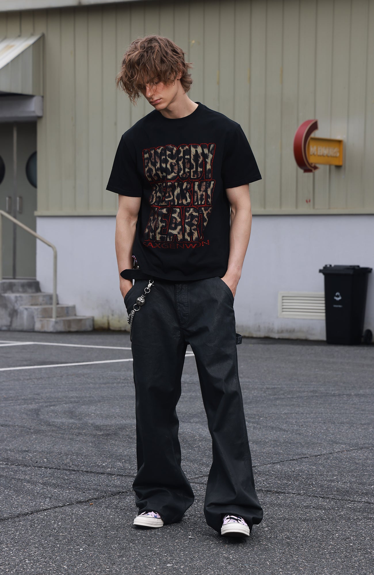 SAVAGEGROWTHWORLD Leopard Diamond Graphic T-Shirt