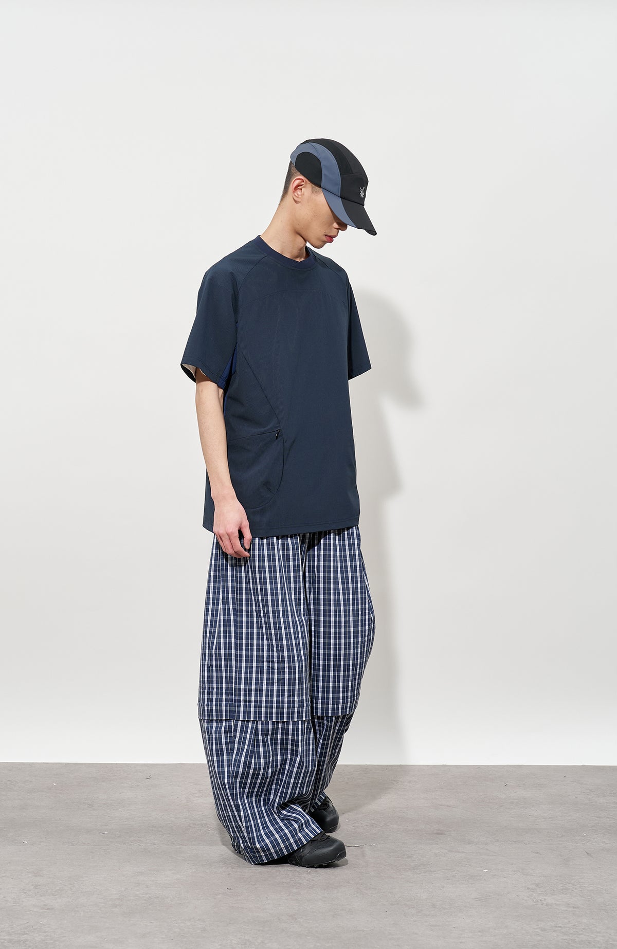 FMACM Detachable Plaid Straight-Leg Pants