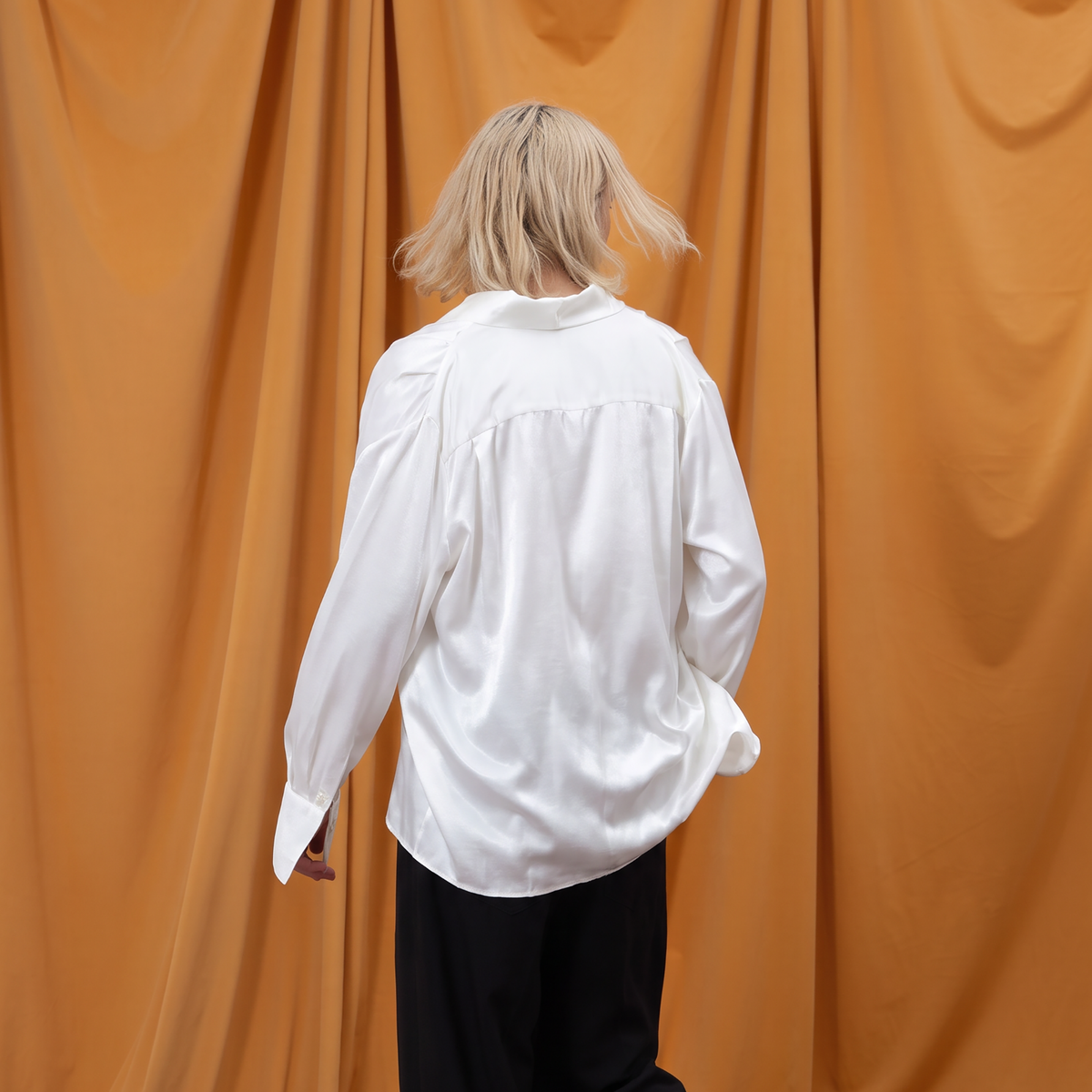 CLP Retro Satin Lapel Oversized Shirt