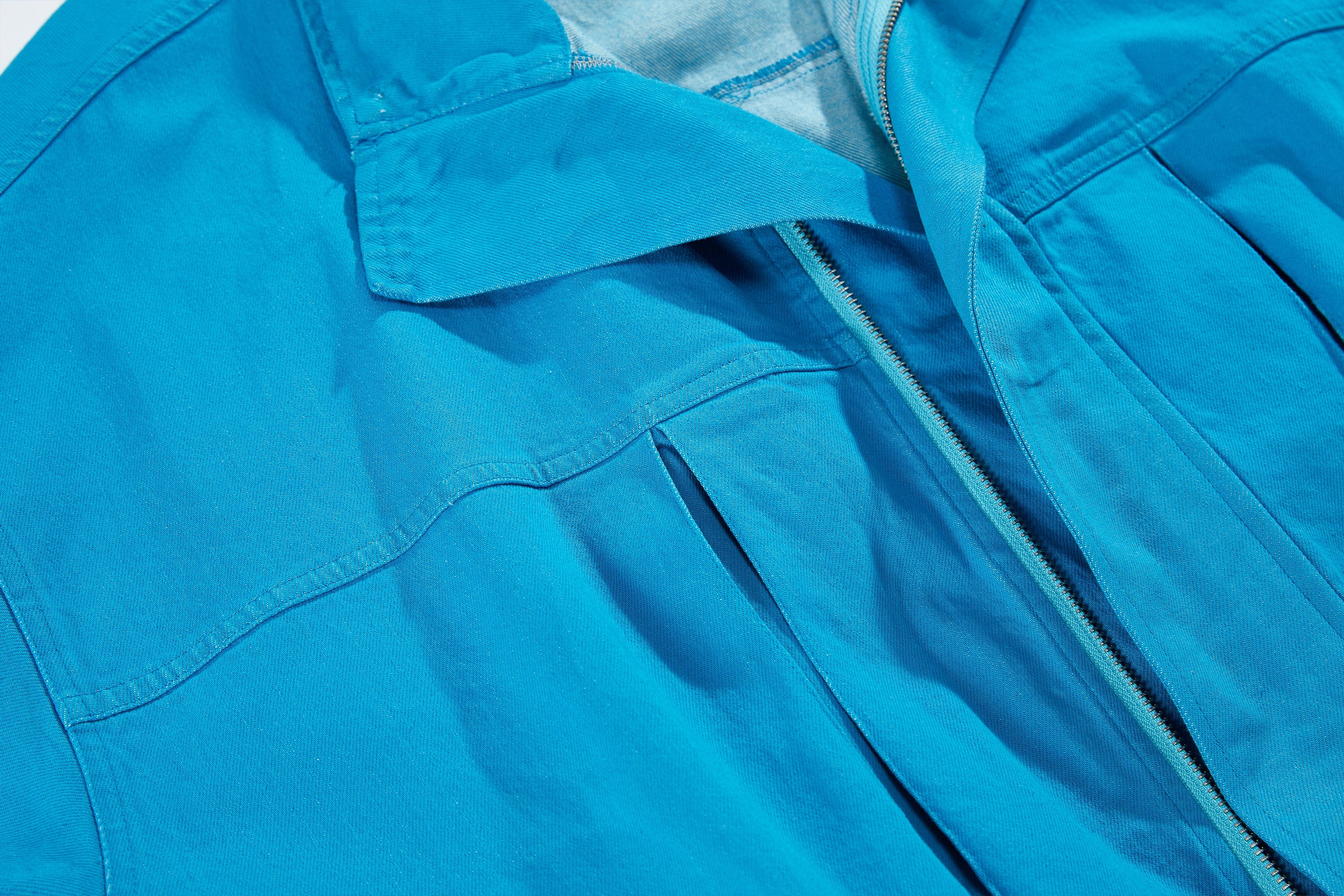 VANN VALRENCE Utility Pockets Denim Drawstring Oversized Jacket, premium urban and streetwear designers apparel on PROJECTISR.com, VANN VALRENCE