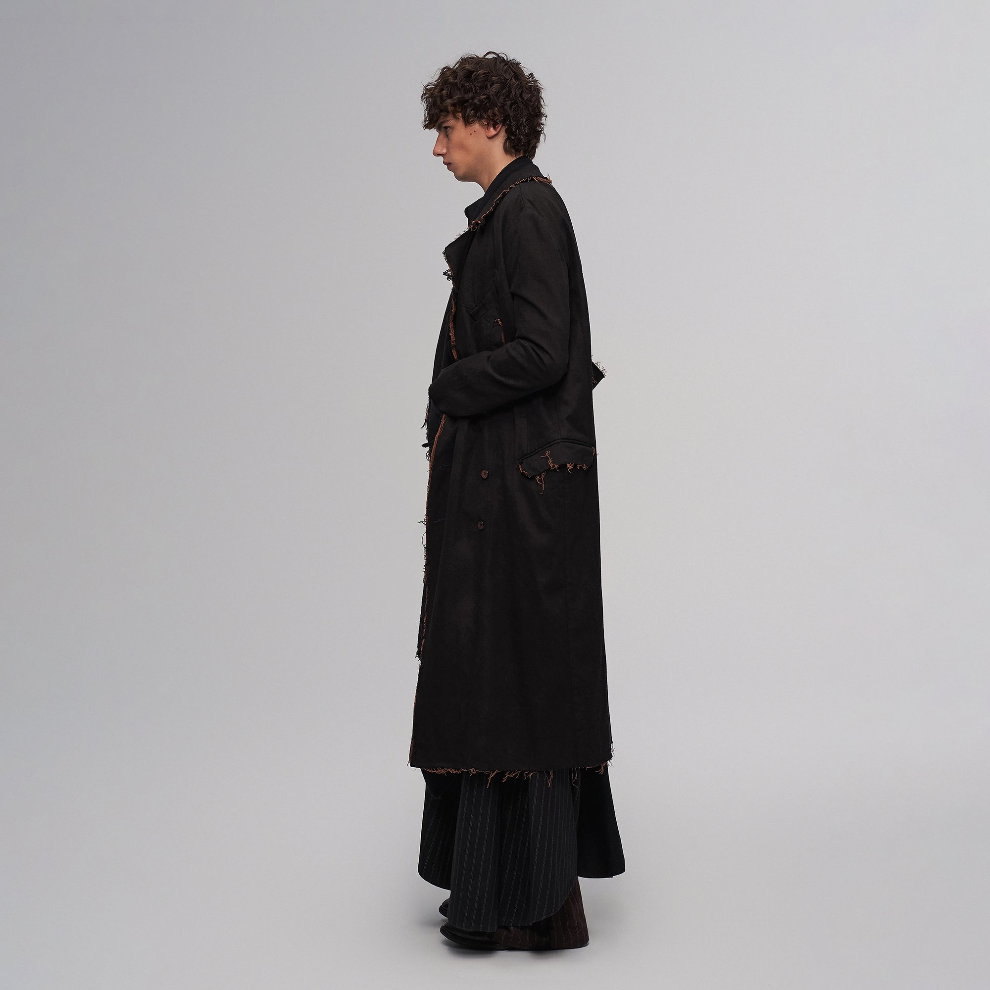 ILNya Nieternite Nifutur Raw-Edge Wool-Blend Longline Coat, premium urban and streetwear designers apparel on PROJECTISR.com, ILNya Nieternite Nifutur