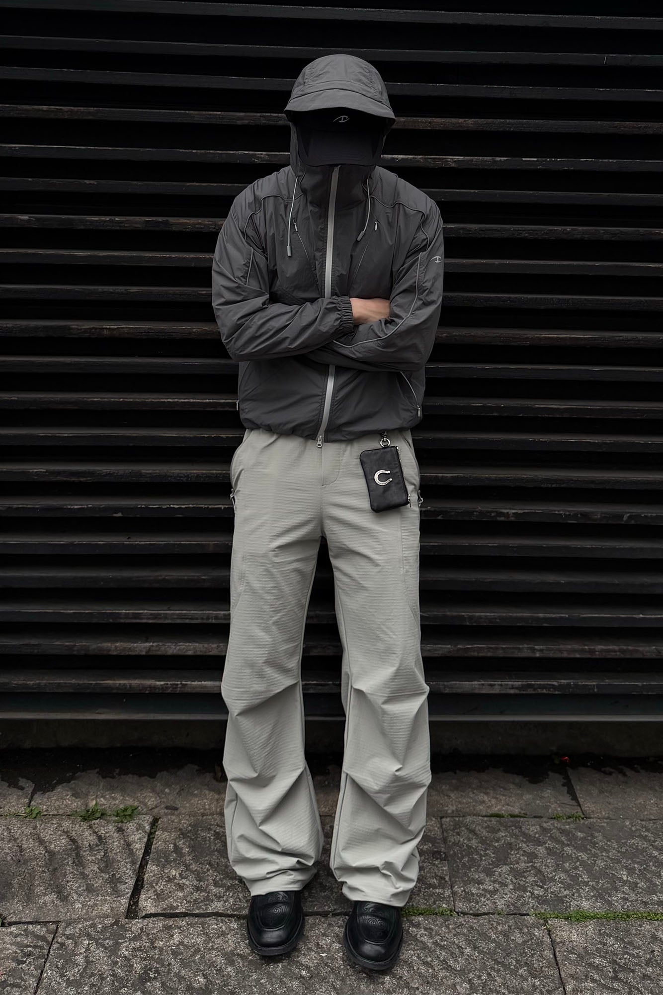 CATSSTAC Curved-Panel Softshell Straight-Leg Pants, premium urban and streetwear designers apparel on PROJECTISR.com, CATSSTAC