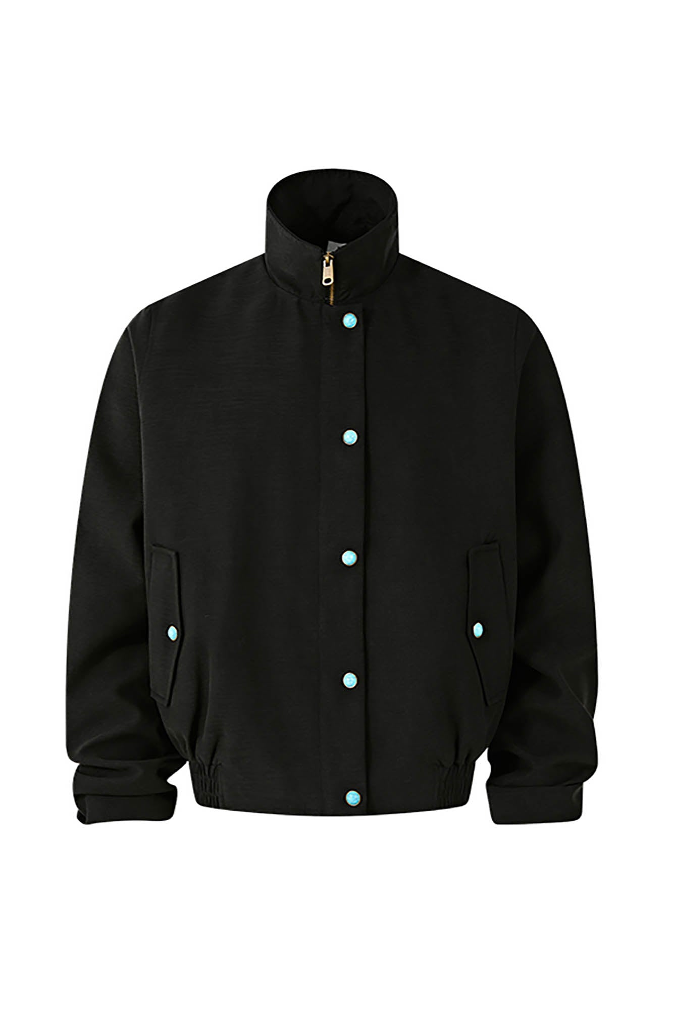 KREATE Gem Button Stand-Collar Wellington Jacket, premium urban and streetwear designers apparel on PROJECTISR.com, KREATE
