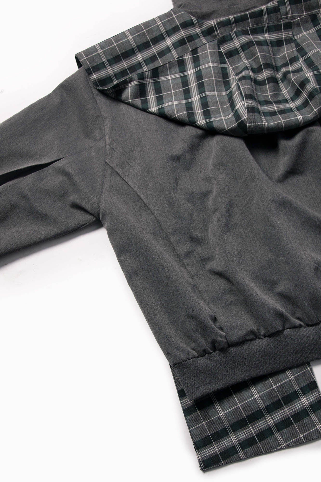 RELABEL Detachable Plaid Hooded Jacket, premium urban and streetwear designers apparel on PROJECTISR.com, RELABEL