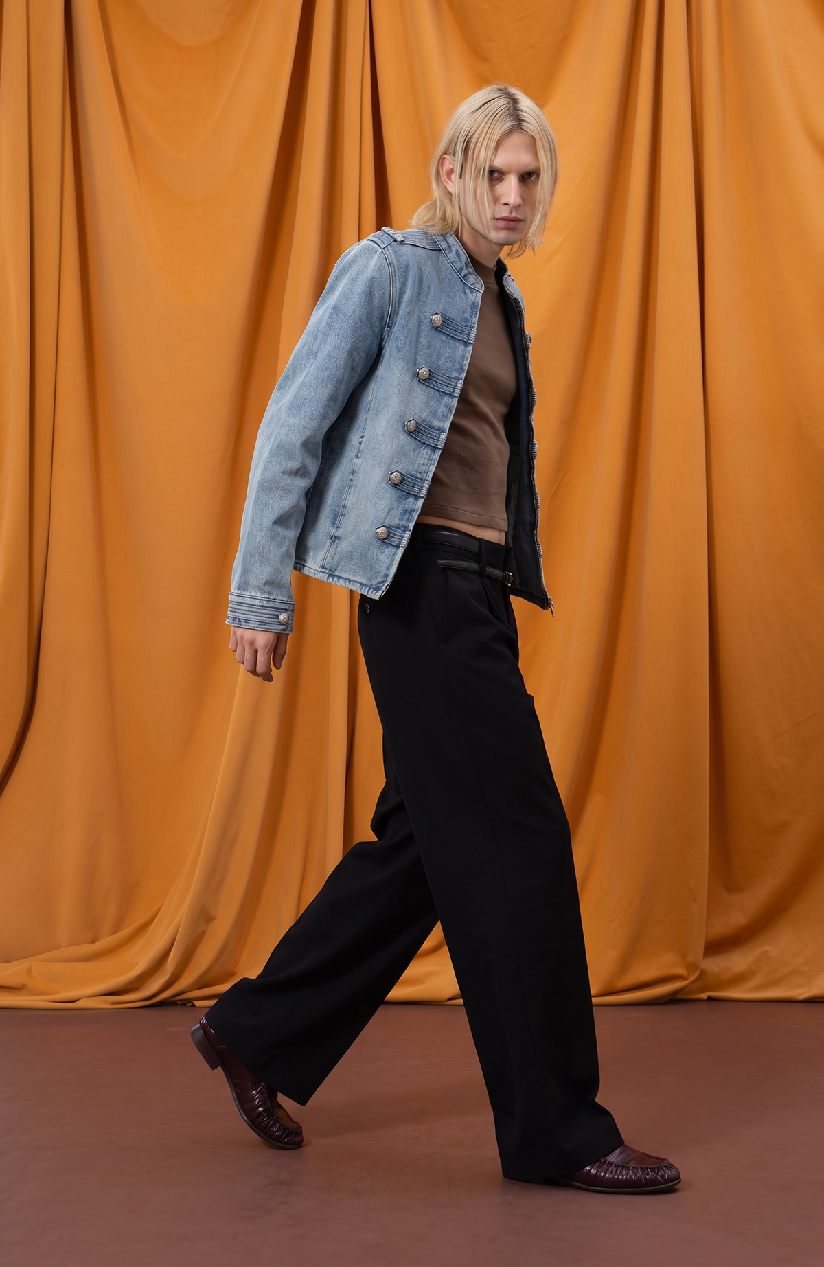 CLP Retro Washed Napoleon-Clasp Denim Jacket