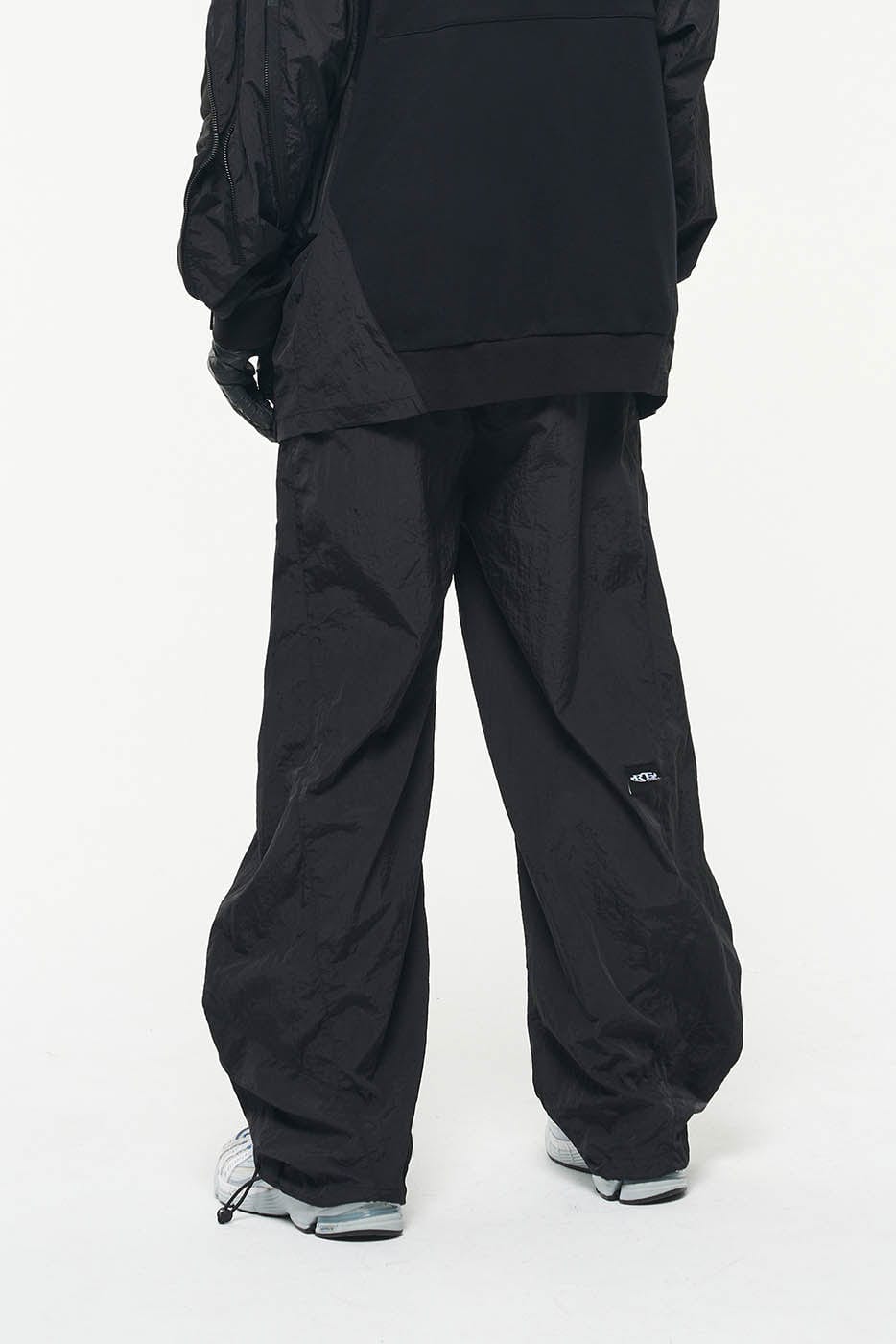 RELABEL Drawstring Pleated Wide-Leg Pants, premium urban and streetwear designers apparel on PROJECTISR.com, RELABEL