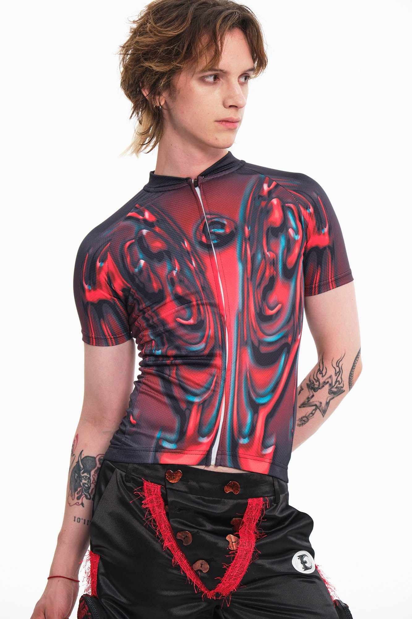 EMBRYO Totem Abstract Cycling Jersey, premium urban and streetwear designers apparel on PROJECTISR.com, EMBRYO