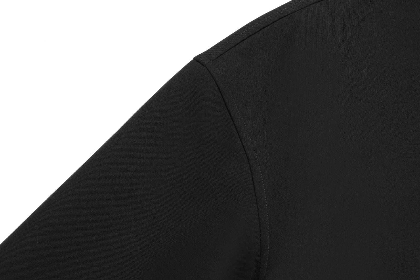 OKAYTHXBYE Glossy Houndstooth-Lined Stand Collar Jacket, premium urban and streetwear designers apparel on PROJECTISR.com, OKAYTHXBYE