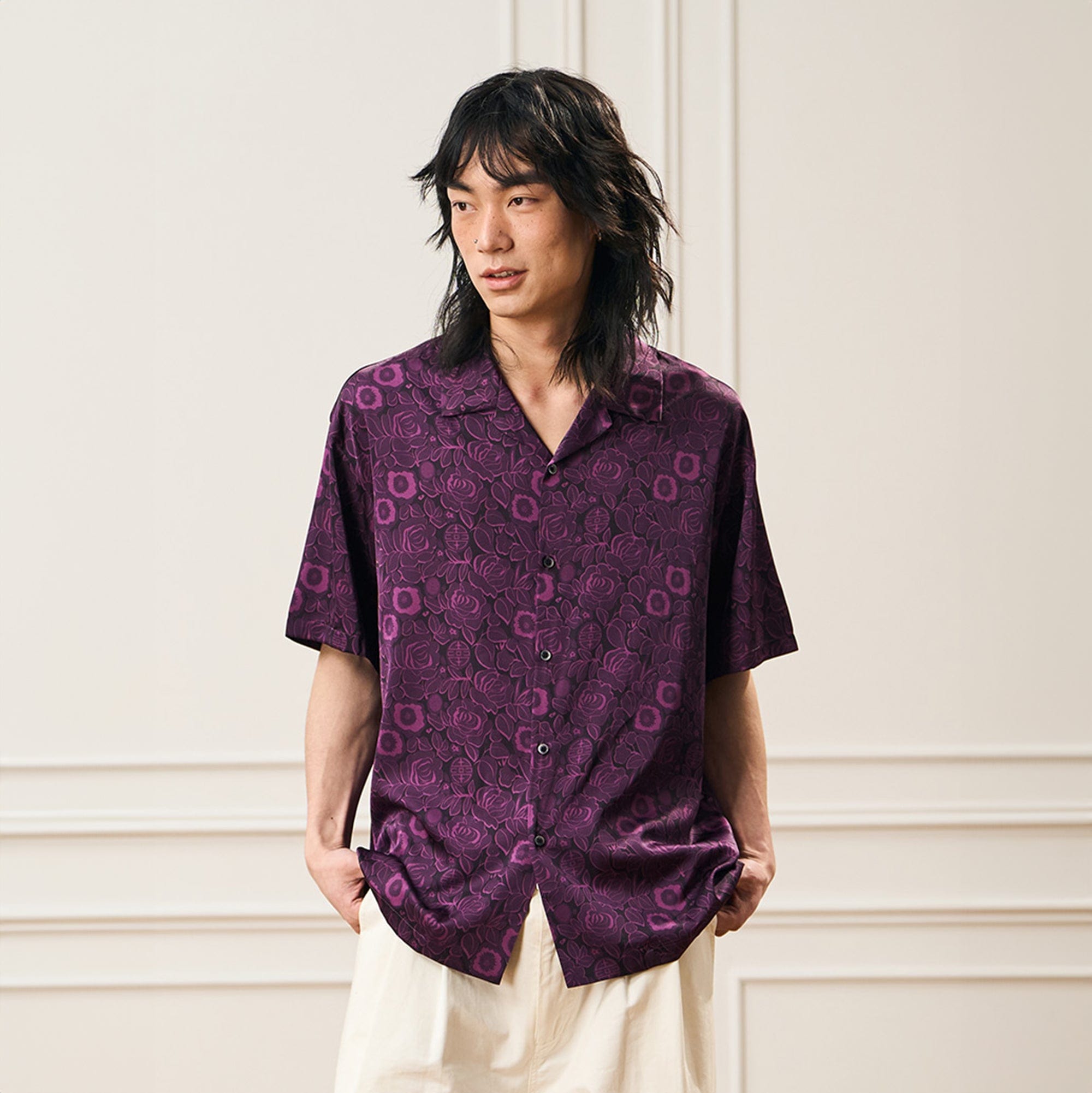 EPIC POETRY Oriental Bloom Cuban Shirt, premium urban and streetwear designers apparel on PROJECTISR.com, EPIC POETRY