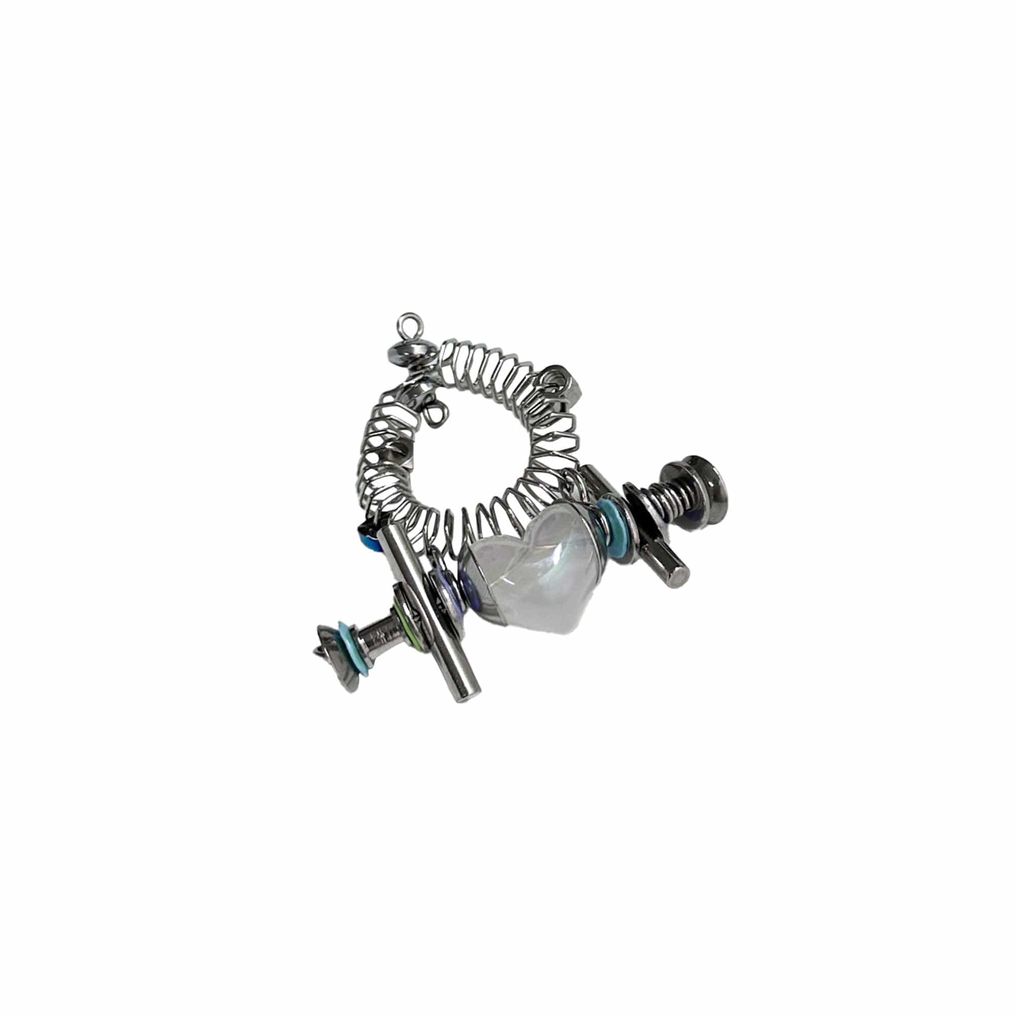 ILLUSORY Time Machine Neon Heart Spiral Coil Ring, premium urban and streetwear designers apparel on PROJECTISR.com, ILLUSORY