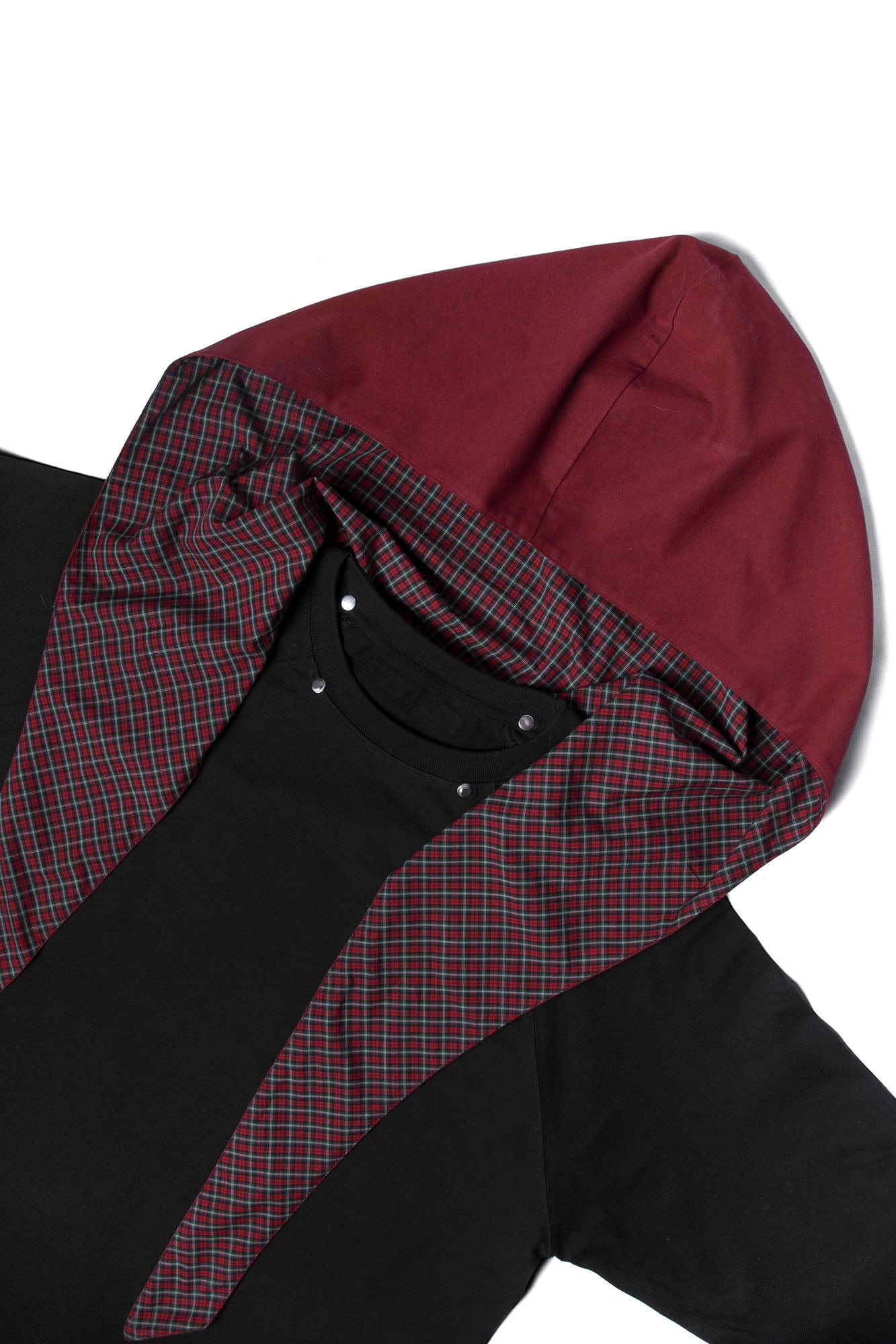 RELABEL Detachable Hood Long-Sleeve Tee Black, premium urban and streetwear designers apparel on PROJECTISR.com, RELABEL