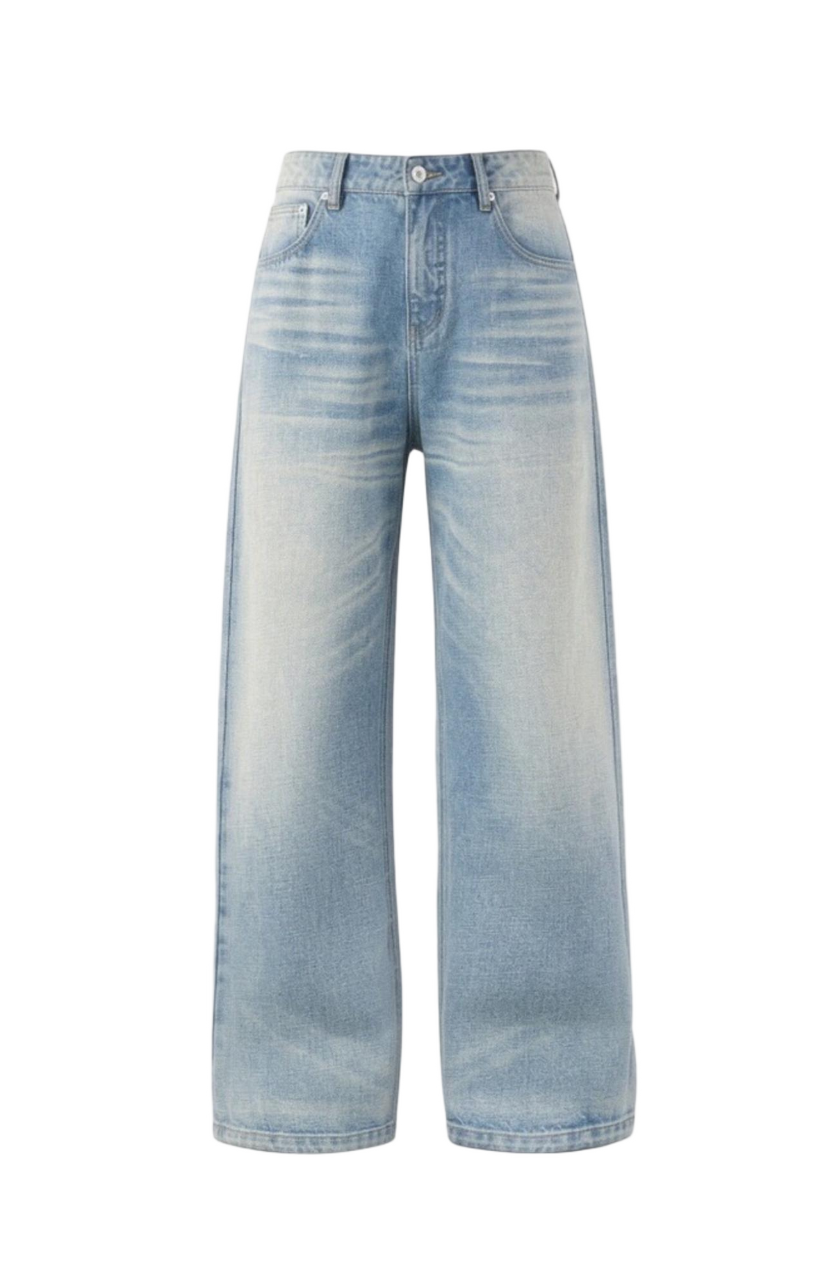 KREATE Whisker-Crease Flared Jeans