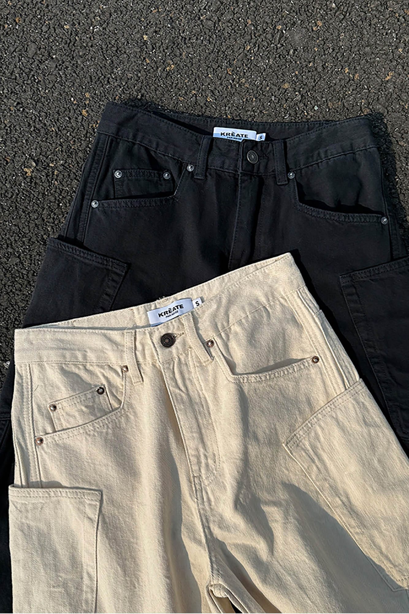 KREATE Curve Panel Wide-Leg Pants, premium urban and streetwear designers apparel on PROJECTISR.com, KREATE