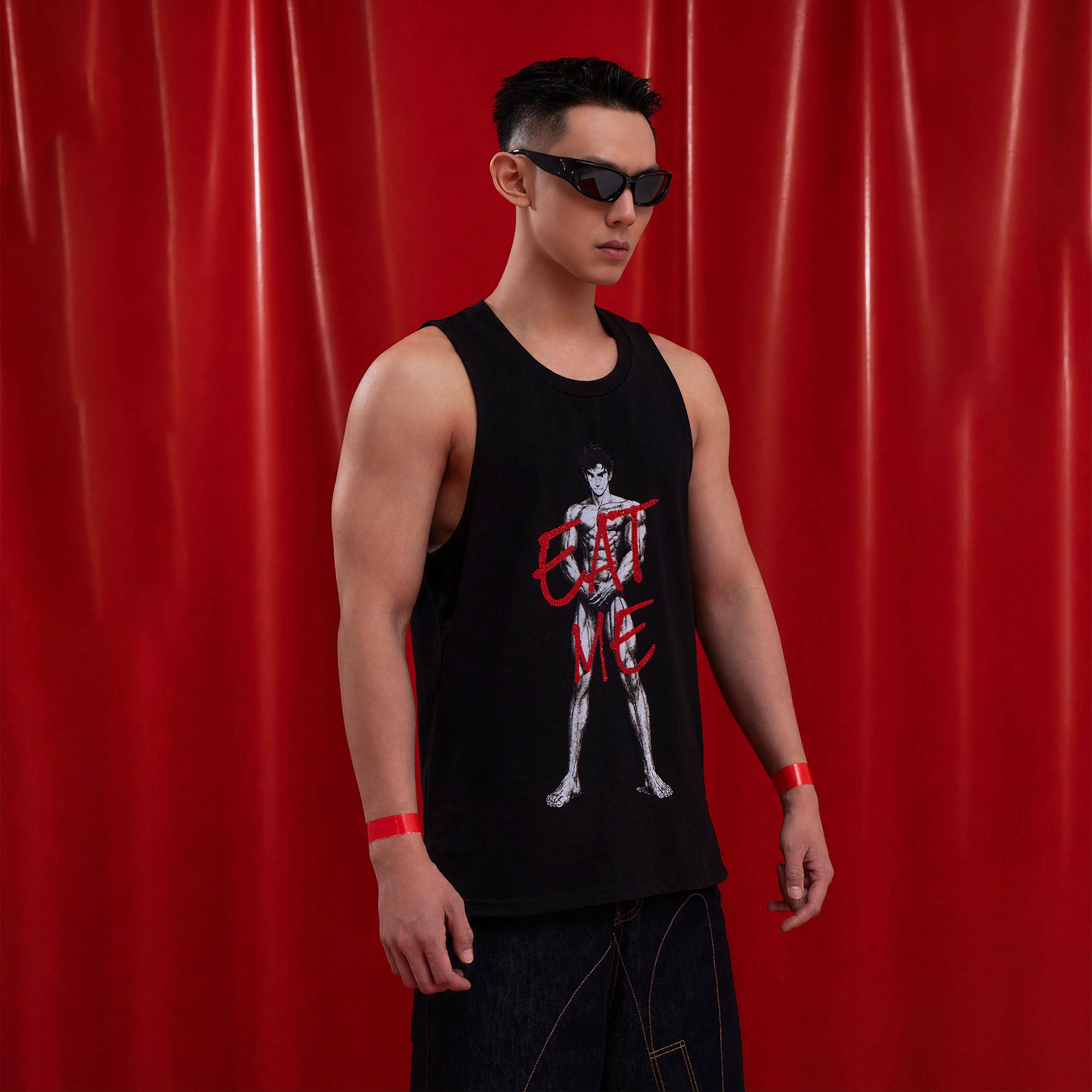 CLP Diamond Eat Me Graphic Tank Top, premium urban and streetwear designers apparel on PROJECTISR.com, CLP