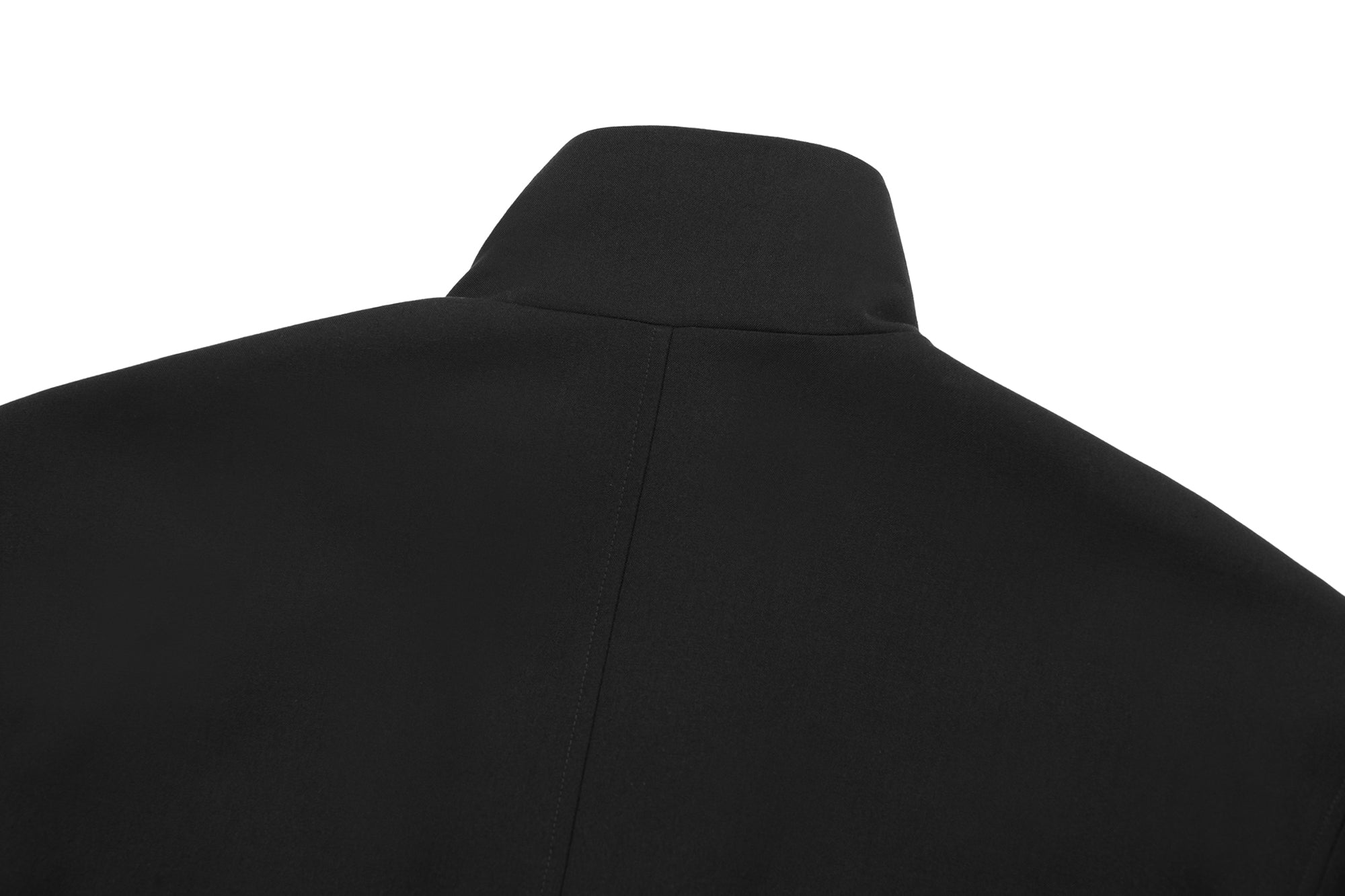 OKAYTHXBYE Glossy Houndstooth-Lined Stand Collar Jacket, premium urban and streetwear designers apparel on PROJECTISR.com, OKAYTHXBYE