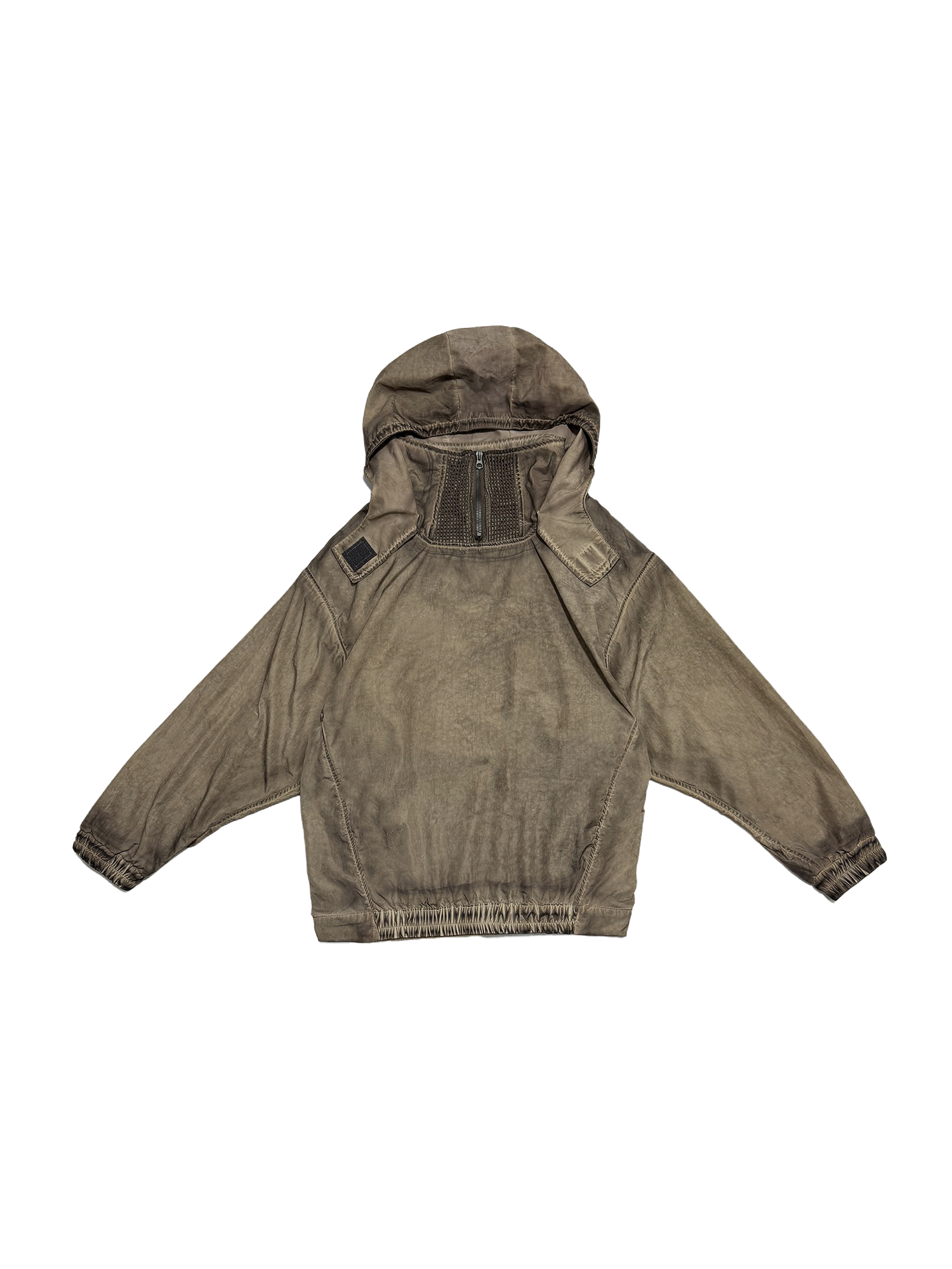 STEAM Distressed Zip-Up Detachable Hooded Jacket