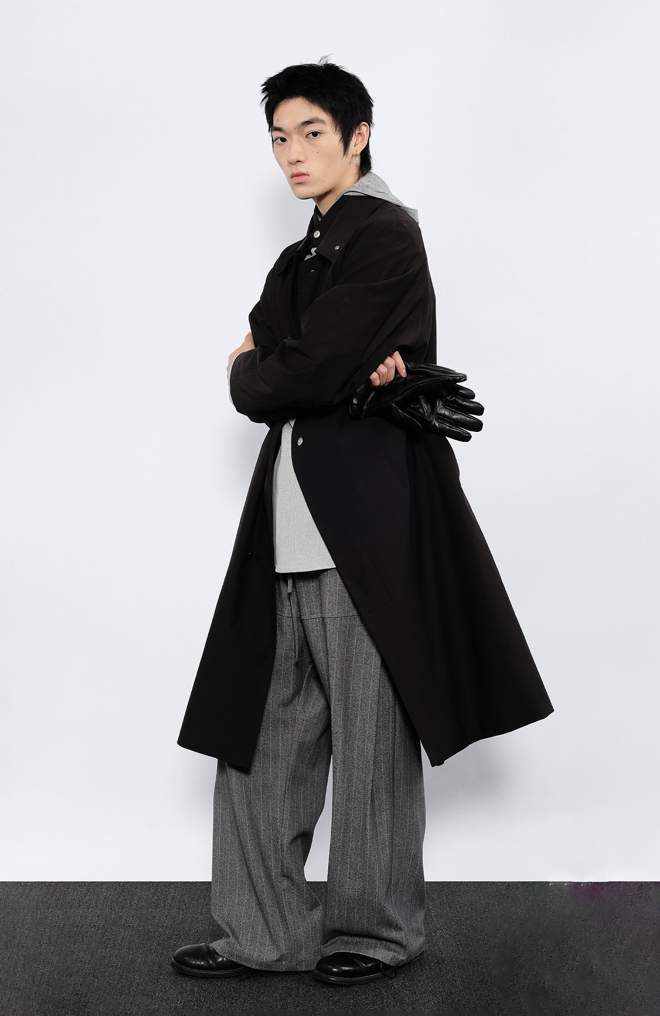 7440 37 1 Arc Placket Dual-Collar Contrast Interior Coat, premium urban and streetwear designers apparel on PROJECTISR.com, 7440 37 1