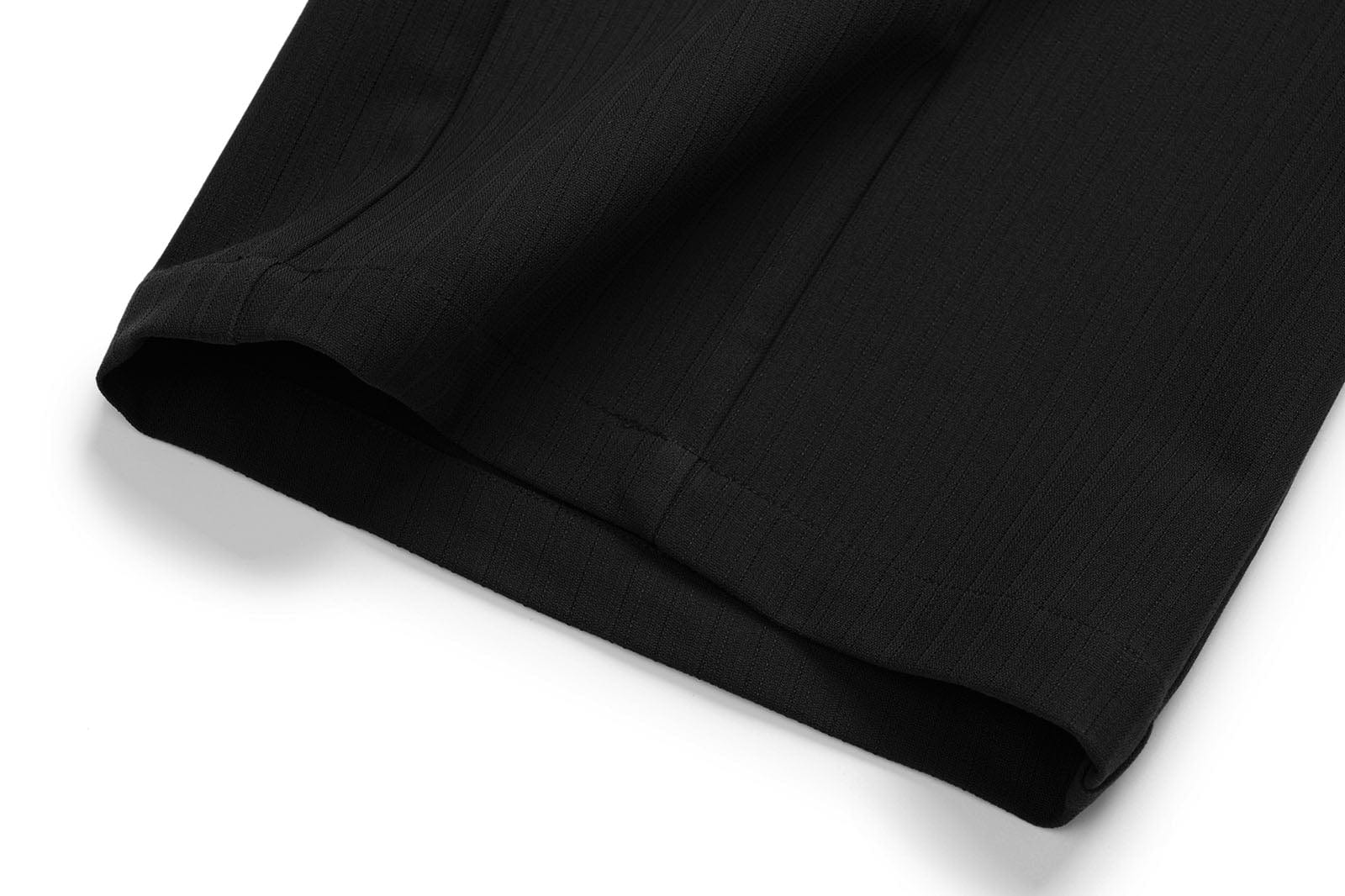 OKAYTHXBYE Pinstripe Twin Front Pleats Wide-Leg Pants, premium urban and streetwear designers apparel on PROJECTISR.com, OKAYTHXBYE