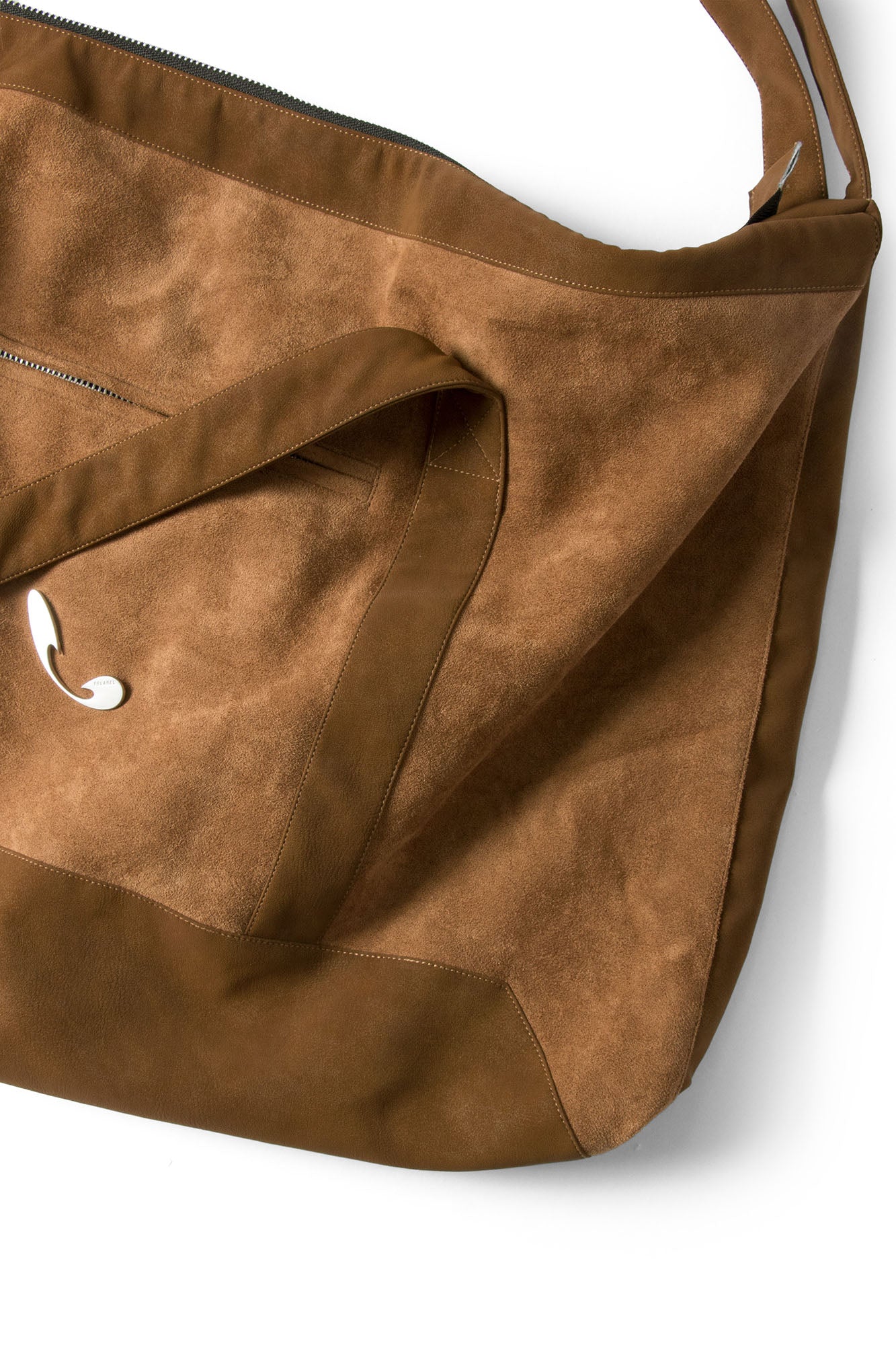 RELABEL Suede Panel Crossbody Bag