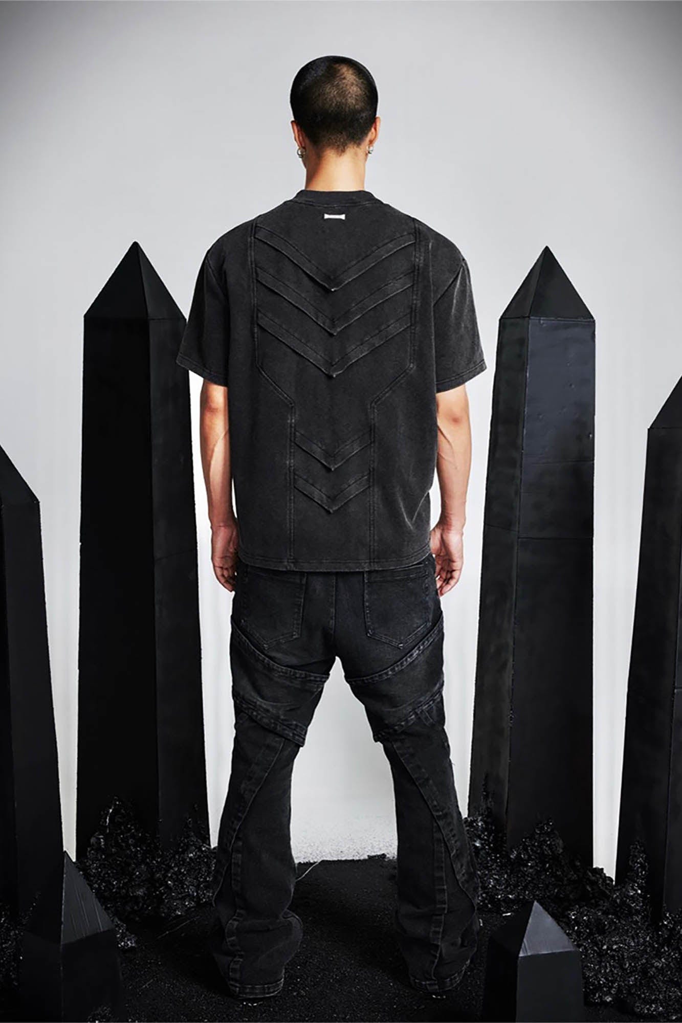 SSIN7 Washed Armor-Panel T-Shirt, premium urban and streetwear designers apparel on PROJECTISR.com, SSIN7