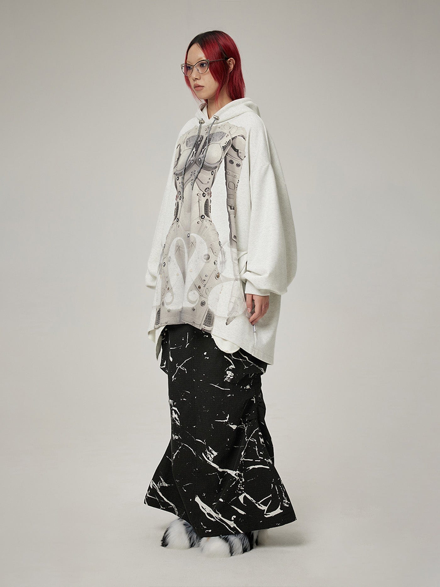 DAMAGE ASIA Ex Machina Graphics Oversized Hoodie, premium urban and streetwear designers apparel on PROJECTISR.com, DAMAGE ASIA