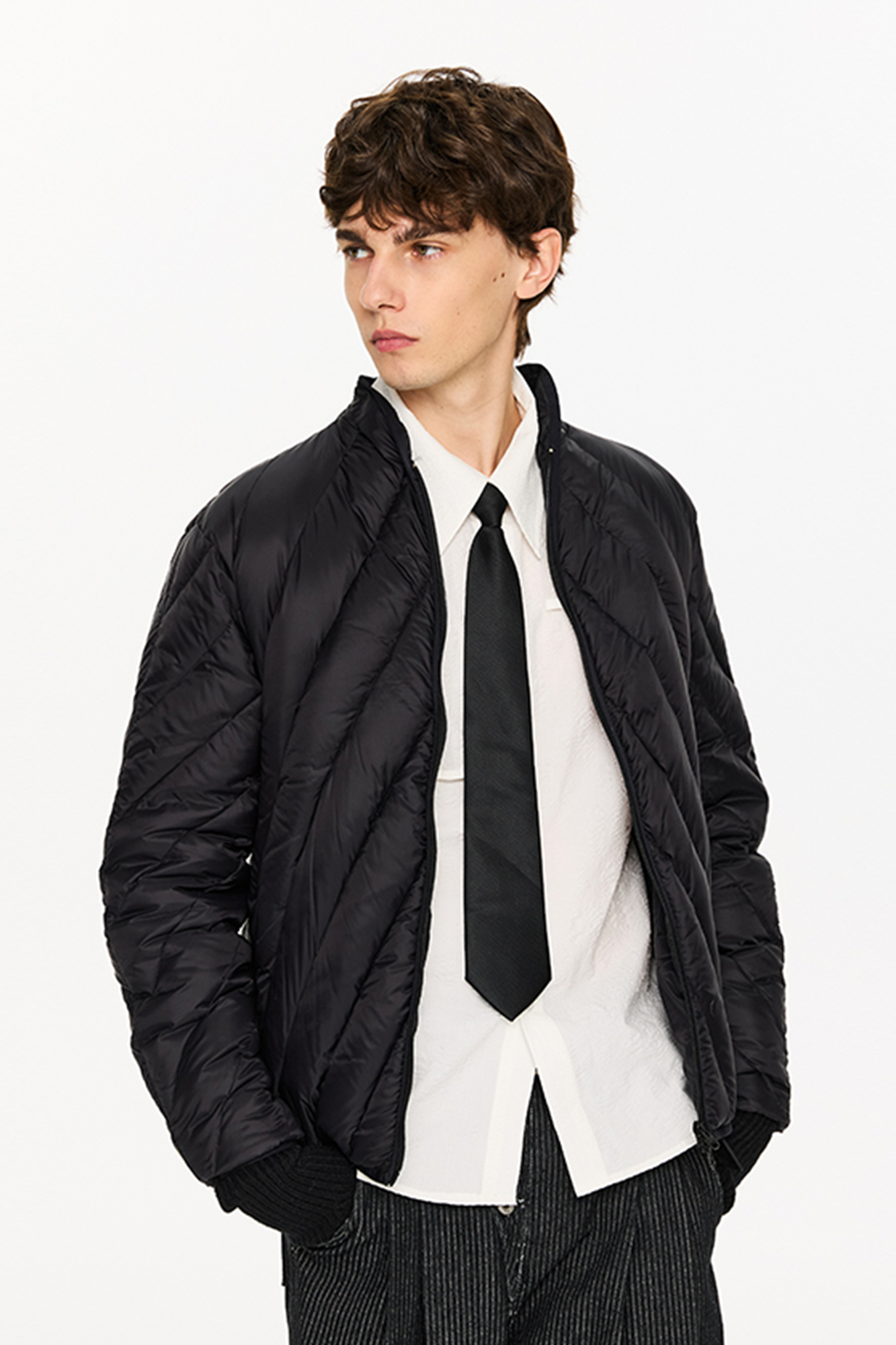 KREATE Quilted Rib Stand-Collar Down Jacket, premium urban and streetwear designers apparel on PROJECTISR.com, KREATE