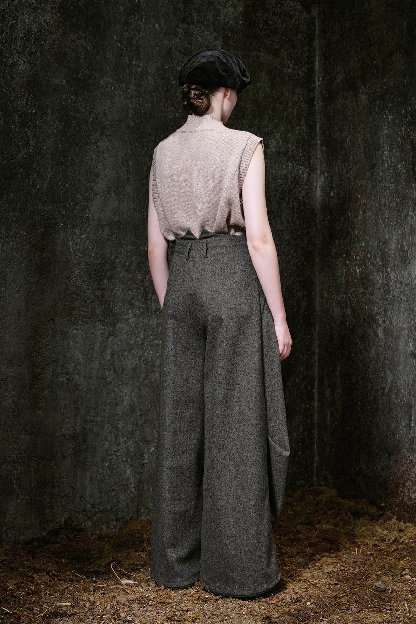 ILNya Nieternite Nifutur Crinkled Wool-Blend Voluminous Trousers, premium urban and streetwear designers apparel on PROJECTISR.com, ILNya Nieternite Nifutur