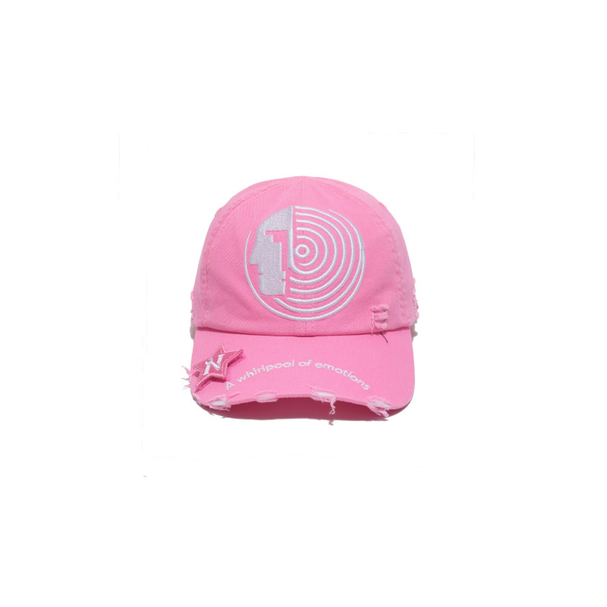 NOTHINGNESS WORLD Distressed Embroidered LOGO Dad Cap, premium urban and streetwear designers apparel on PROJECTISR.com, NOTHINGNESS WORLD