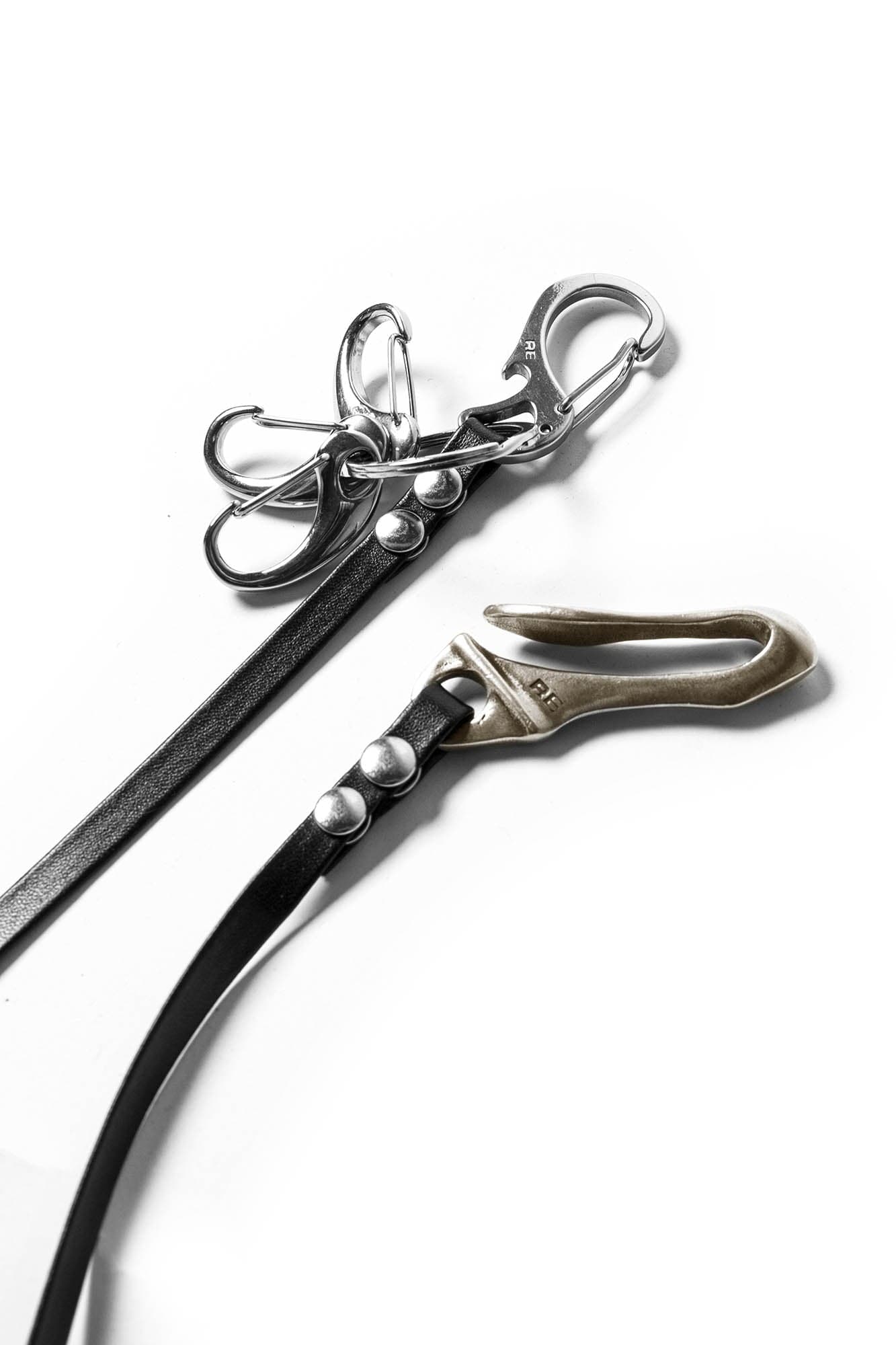 RELABEL Multi-Hook Leather Keychain Lanyard, premium urban and streetwear designers apparel on PROJECTISR.com, RELABEL