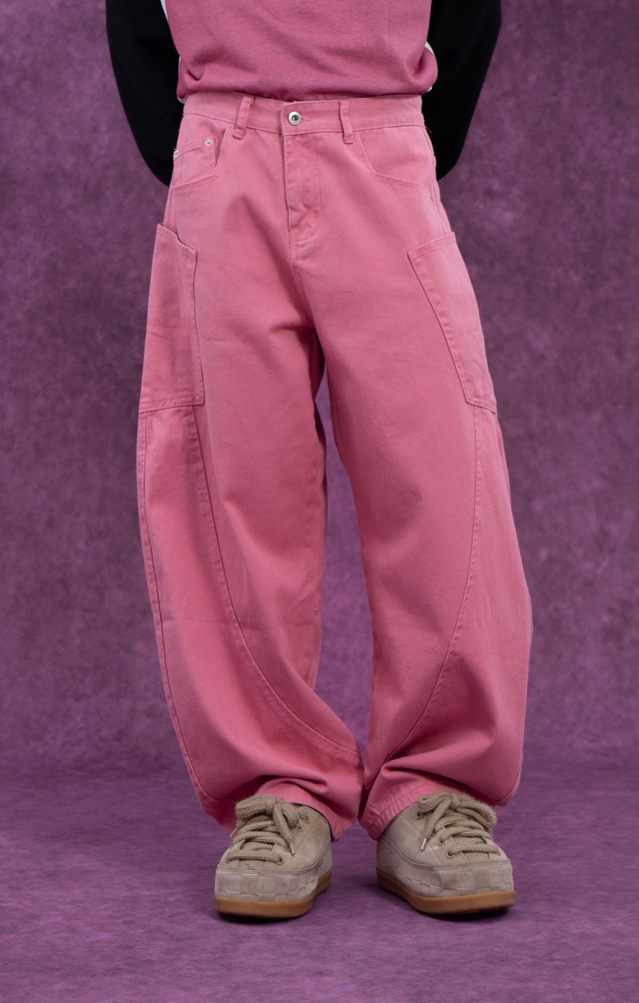 CLP Slant Panel Oversized Cargo Jeans, premium urban and streetwear designers apparel on PROJECTISR.com, CLP