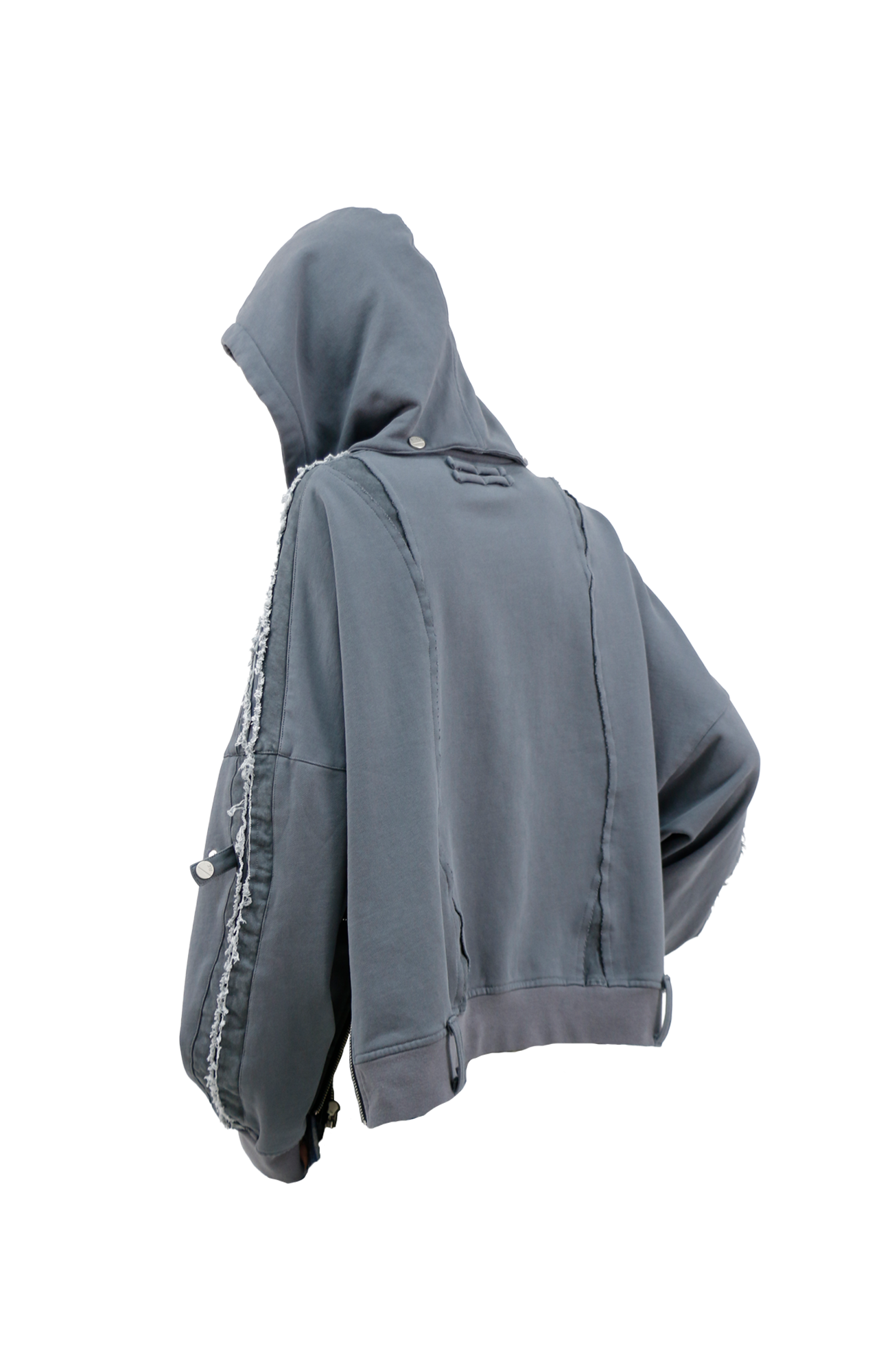 RELABEL Detachable-Pocket Spliced Hooded Jacket
