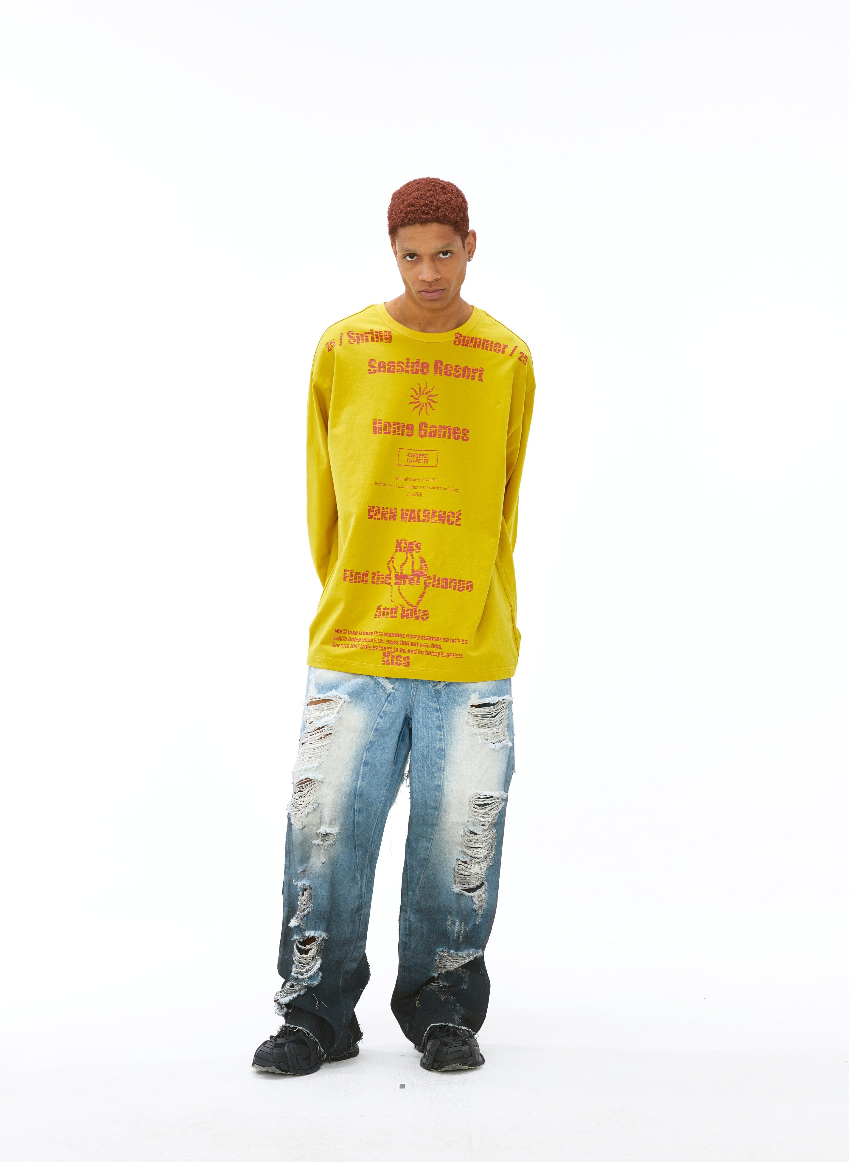 VANN VALRENCE Distressed Gradient Wash Structural Ripped Jeans, premium urban and streetwear designers apparel on PROJECTISR.com, VANN VALRENCE