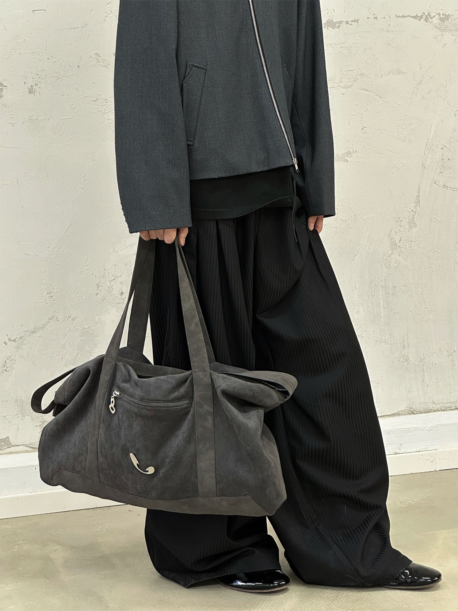 RELABEL Suede Panel Crossbody Bag