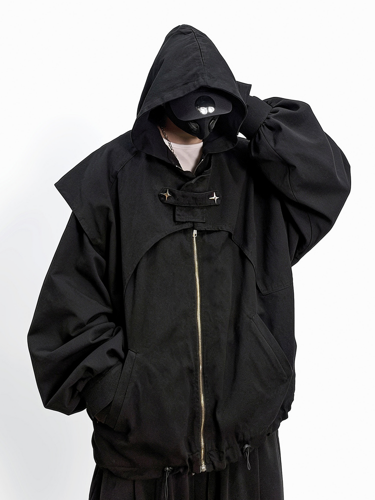 UUCSCC Retro Hip-Hop Oversized Hooded Jacket, premium urban and streetwear designers apparel on PROJECTISR.com, UUCSCC