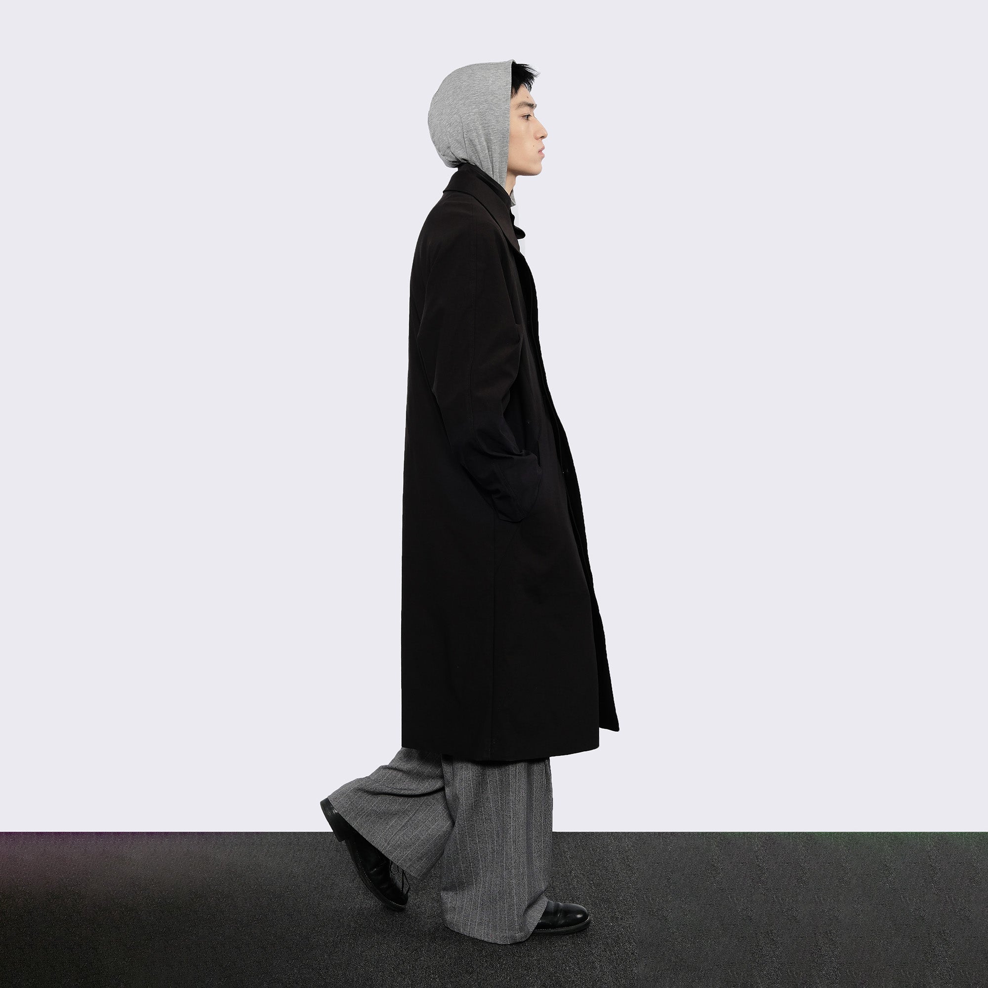 7440 37 1 Arc Placket Dual-Collar Contrast Interior Coat, premium urban and streetwear designers apparel on PROJECTISR.com, 7440 37 1