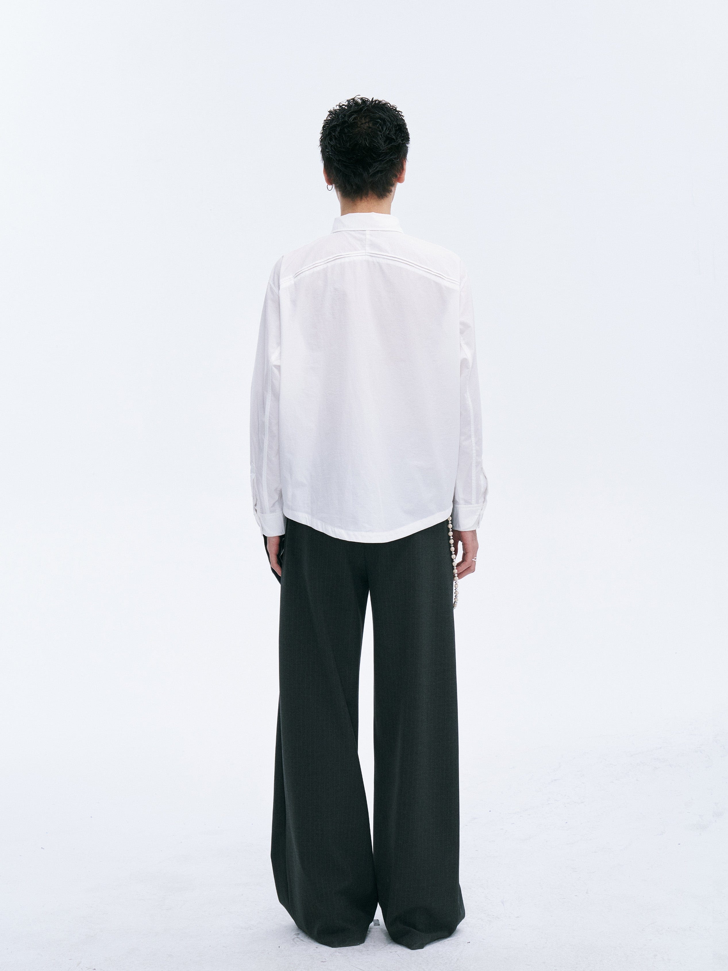 CATSSTAC Classic Pinstripe Wide-Leg Pants, premium urban and streetwear designers apparel on PROJECTISR.com, CATSSTAC
