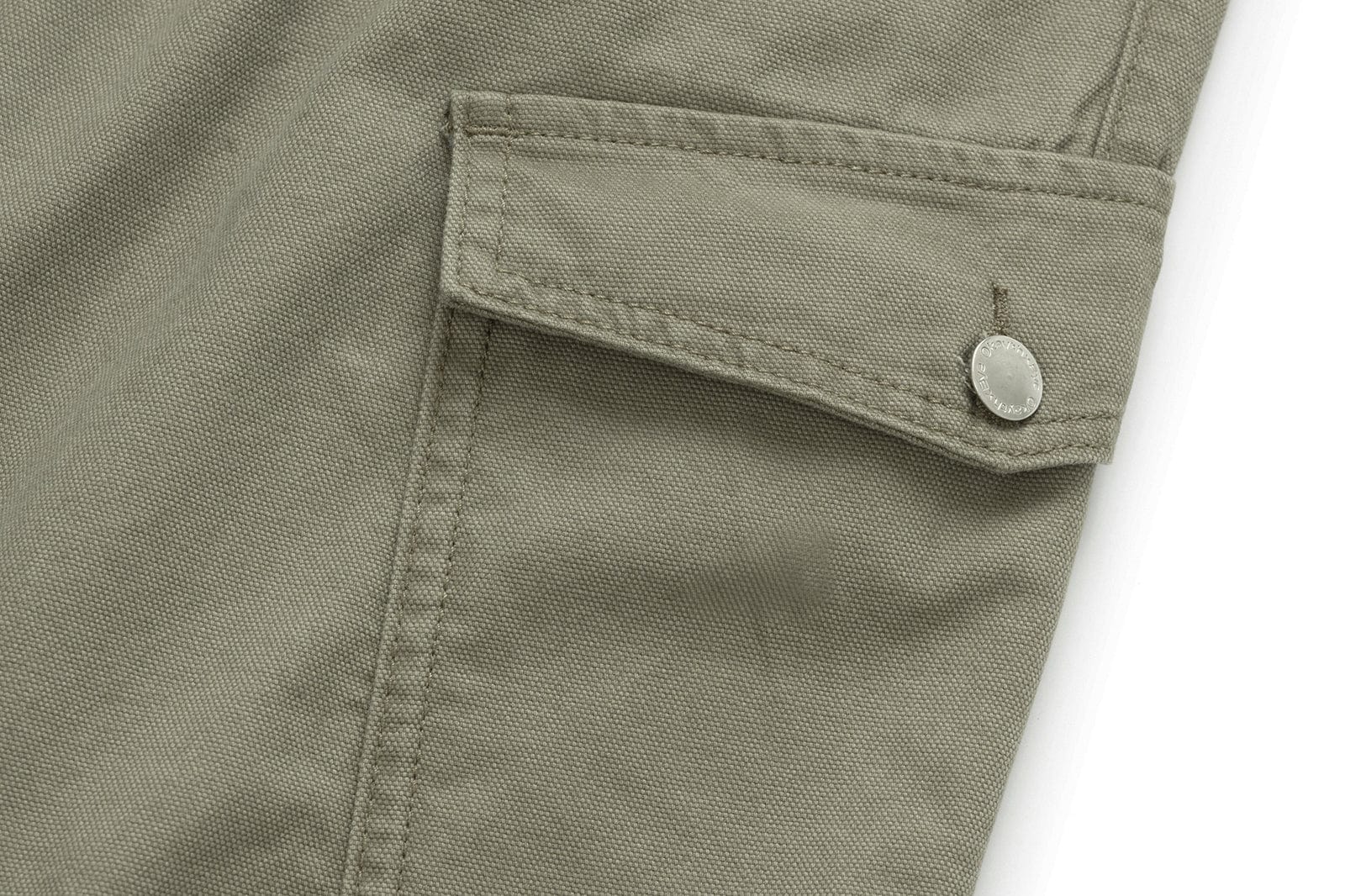 OKAYTHXBYE Washed Button Flap-Pocket Cargo Pants, premium urban and streetwear designers apparel on PROJECTISR.com, OKAYTHXBYE