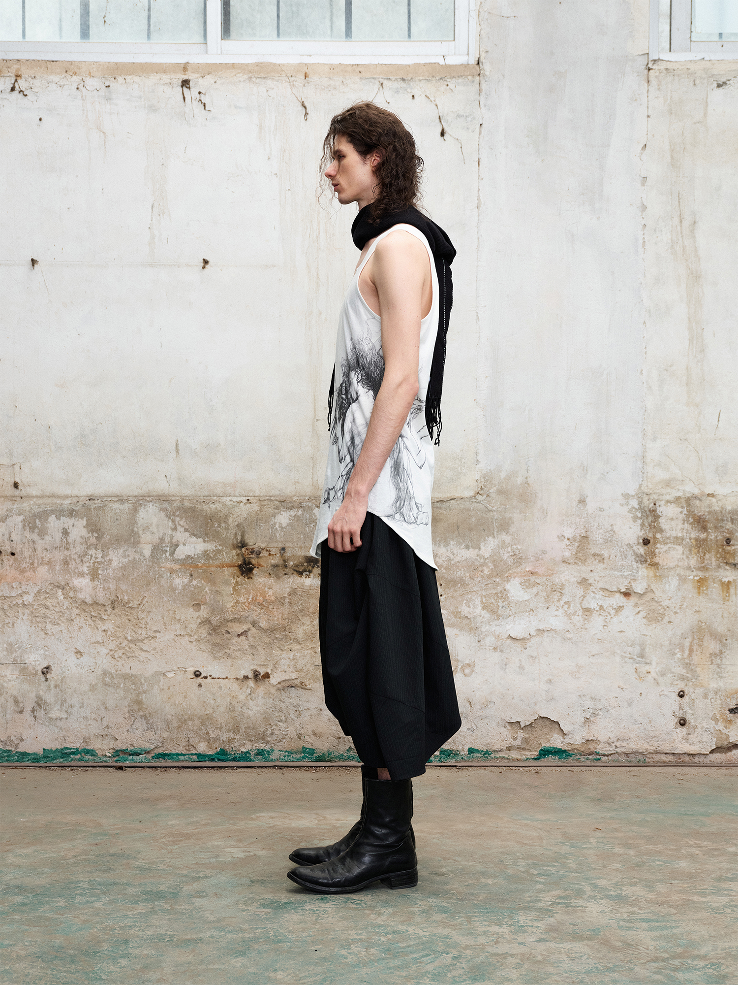 ILNya Nieternite Nifutur Spliced Graphic Tank Top, premium urban and streetwear designers apparel on PROJECTISR.com, ILNya Nieternite Nifutur