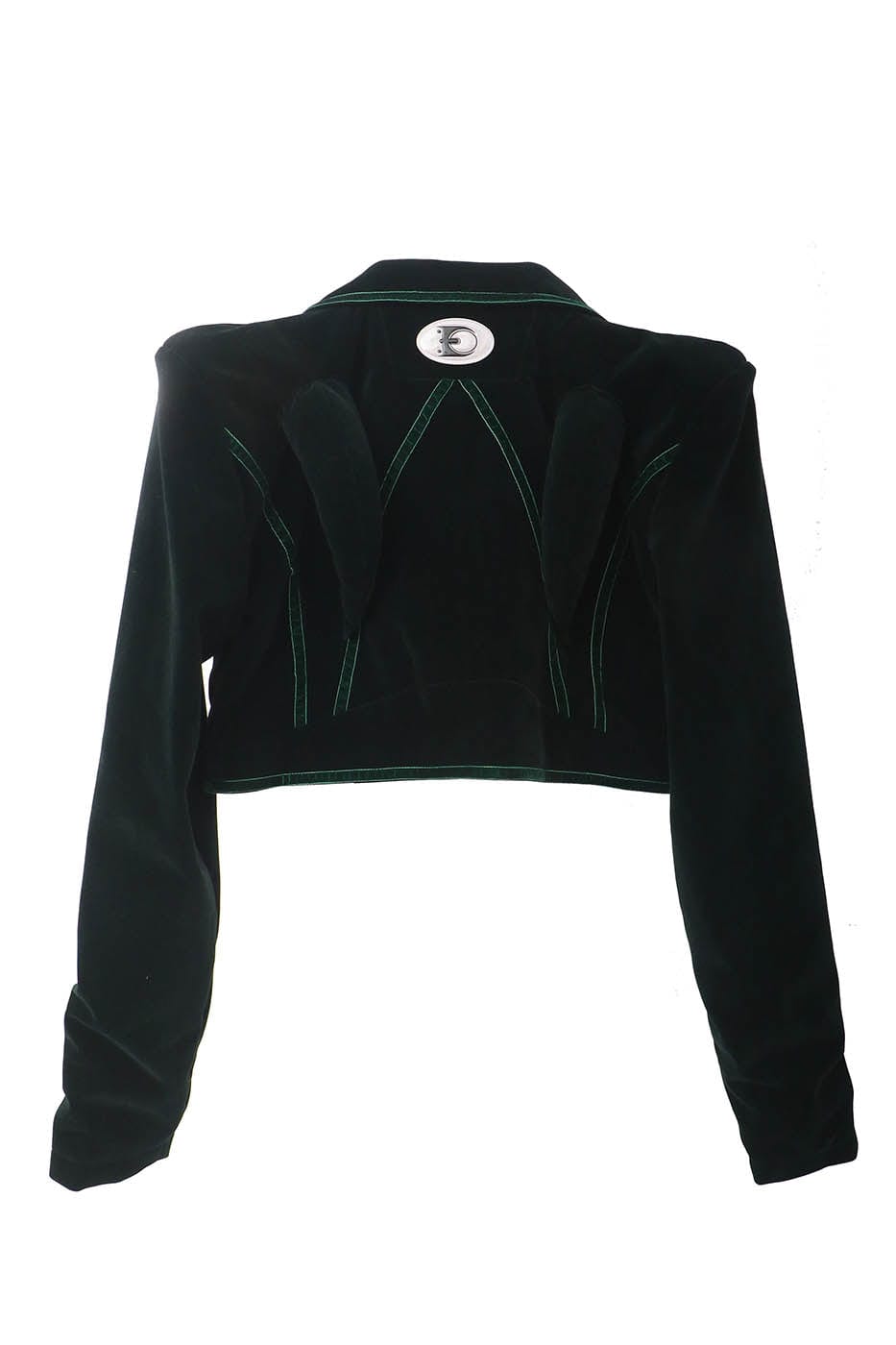 EMBRYO Devil Horned Velvet Cropped Jacket, premium urban and streetwear designers apparel on PROJECTISR.com, EMBRYO