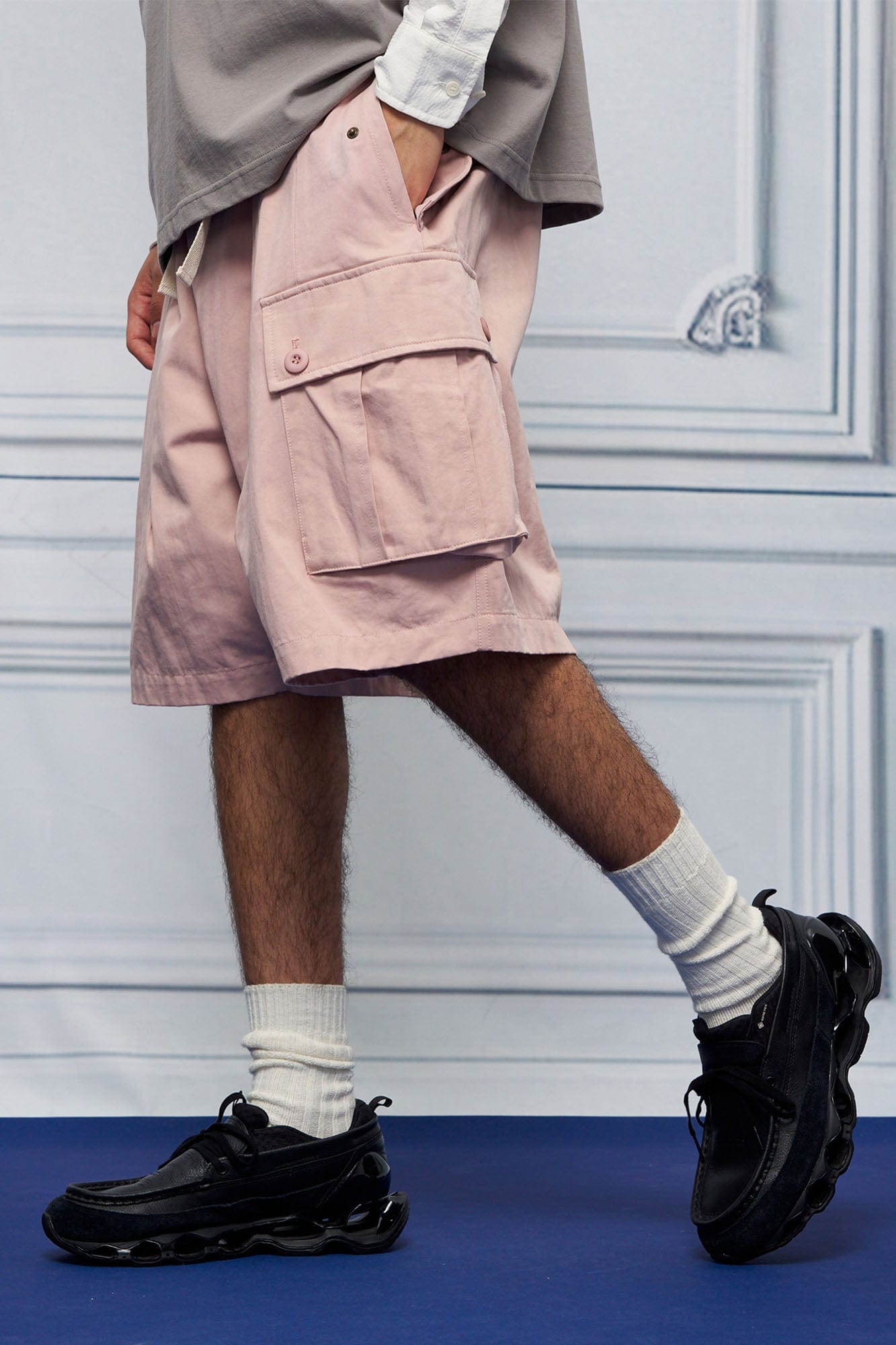 UNLIMITED MOTE Multi-Pocket Drawstring Cargo Shorts, premium urban and streetwear designers apparel on PROJECTISR.com, UNLIMITED MOTE