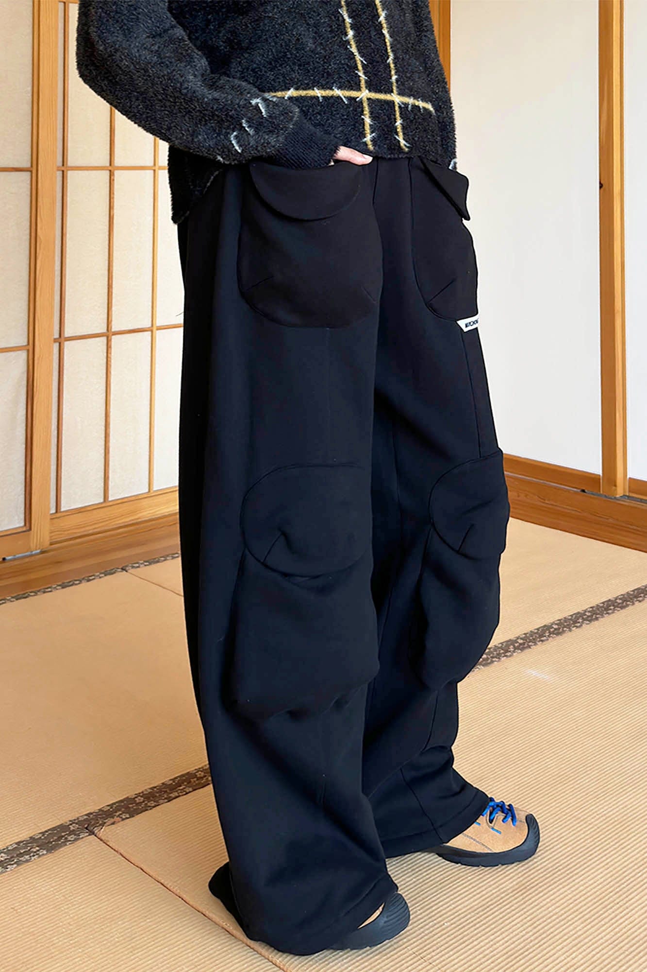 MIICHOUS Wide-Leg Cargo Sweatpants, premium urban and streetwear designers apparel on PROJECTISR.com, Miichous