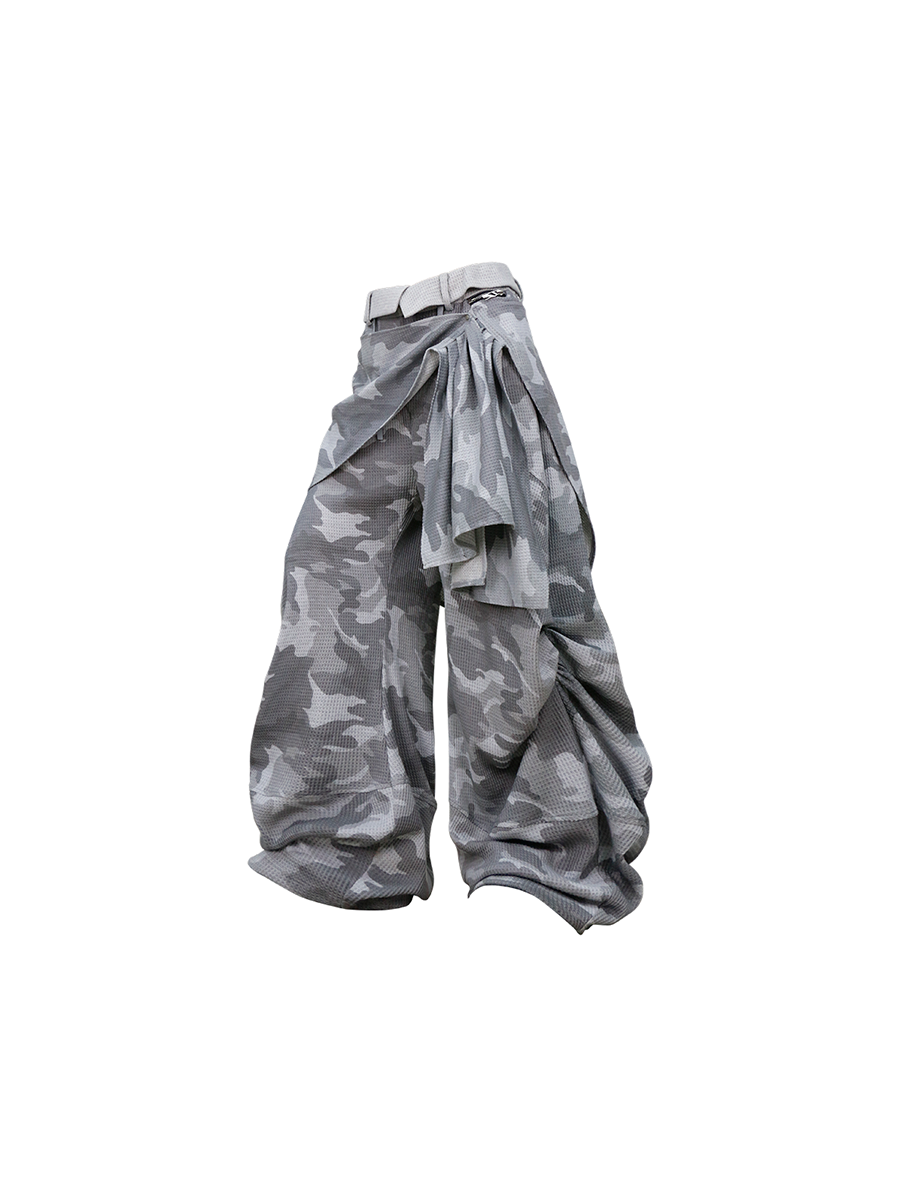 RELABEL Camo Waffle Inverted Waist Sweatpants, premium urban and streetwear designers apparel on PROJECTISR.com, RELABEL