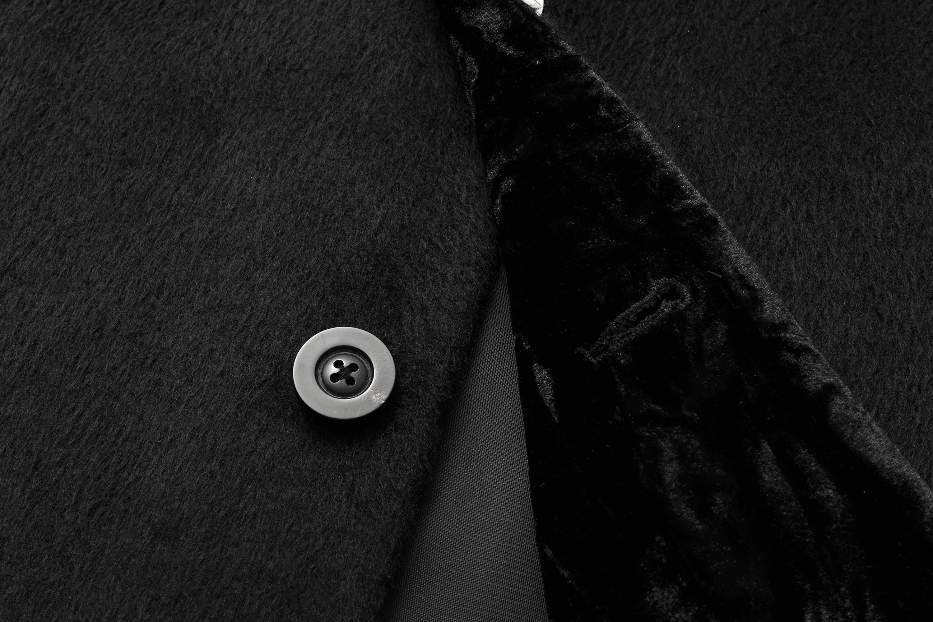 ALVNG AR ANTS Wool-Blend Peak Lapel Oversized Coat, premium urban and streetwear designers apparel on PROJECTISR.com, ALVNG AR ANTS