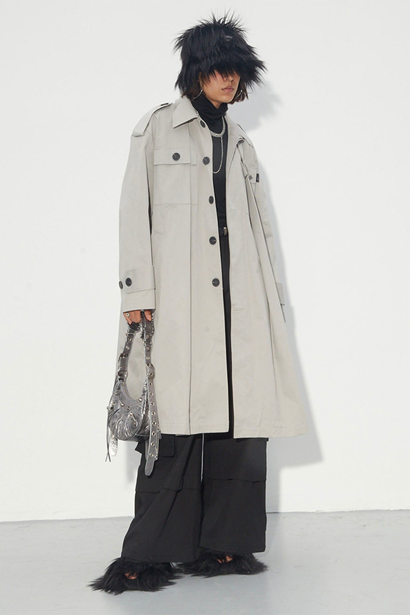 ASSEEN Utility Pocket Paneled Trench Coat, premium urban and streetwear designers apparel on PROJECTISR.com, ASSEEN