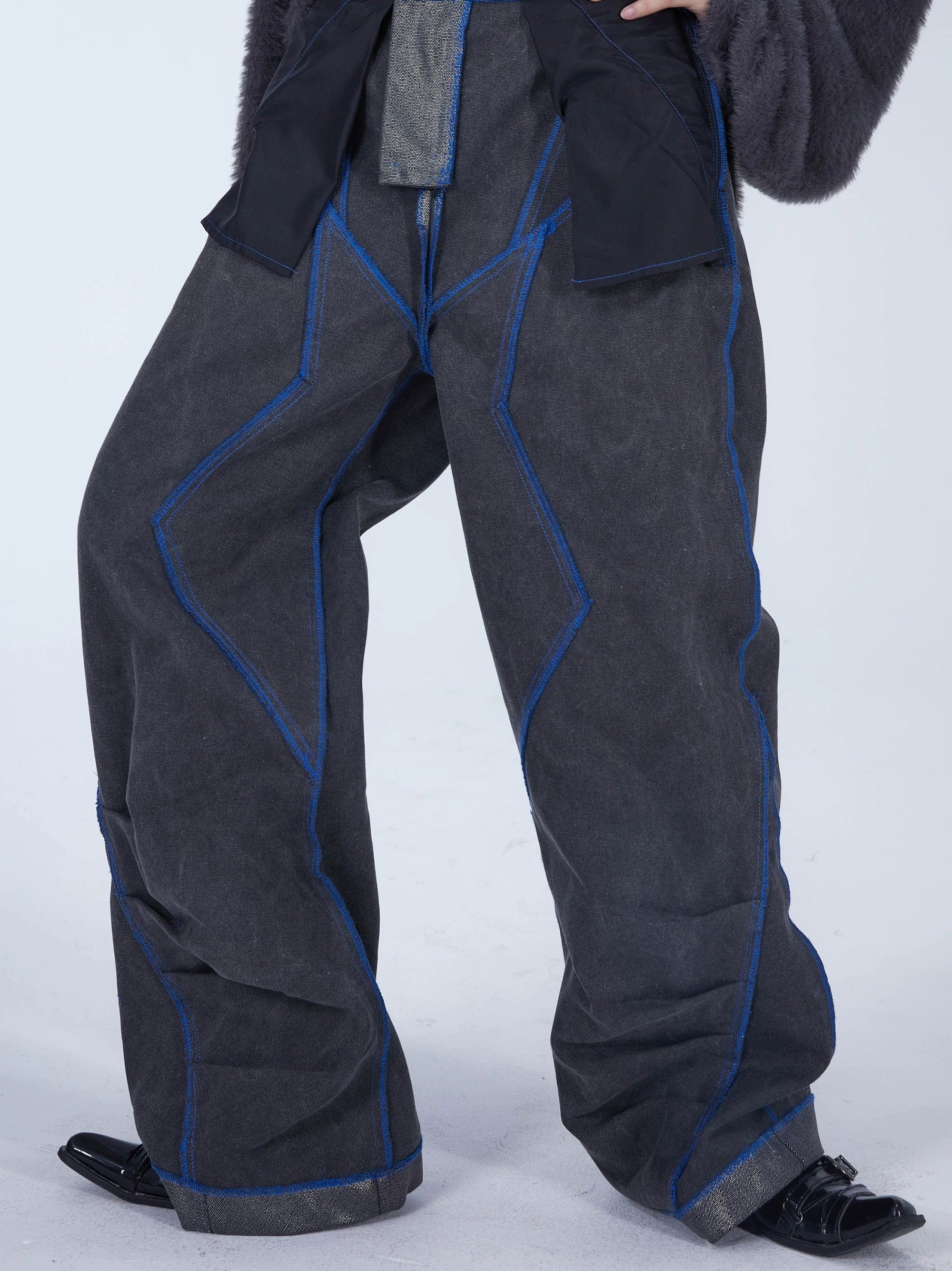 EMBRYO Deconstructed Reversible Pants, premium urban and streetwear designers apparel on PROJECTISR.com, EMBRYO