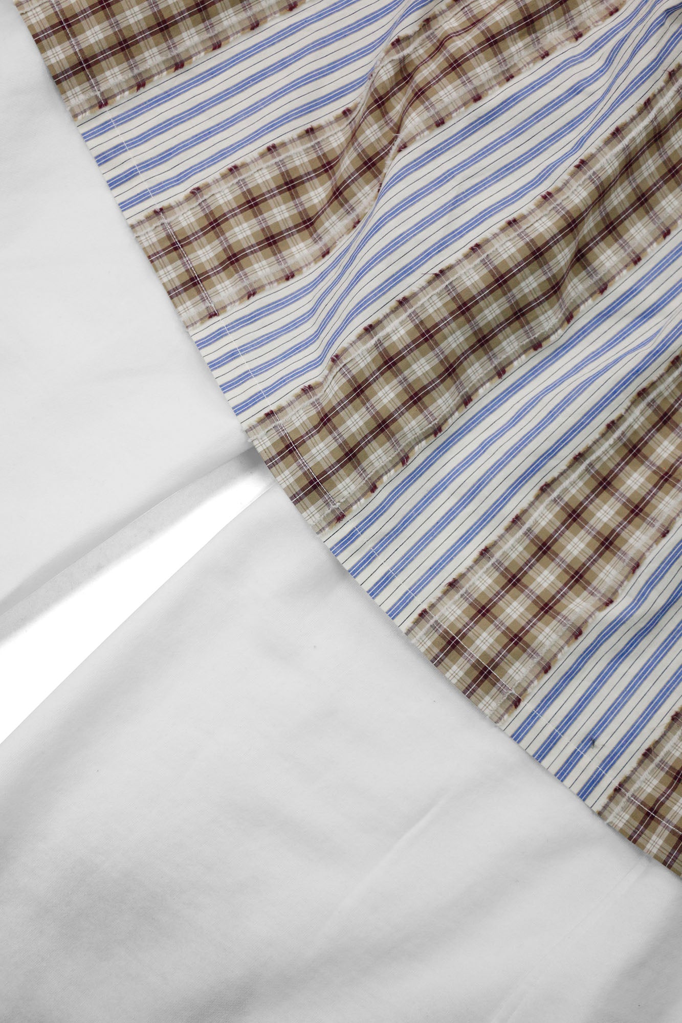 RELABEL Distressed Detachable Plaid Drape Sweatpants, premium urban and streetwear designers apparel on PROJECTISR.com, RELABEL