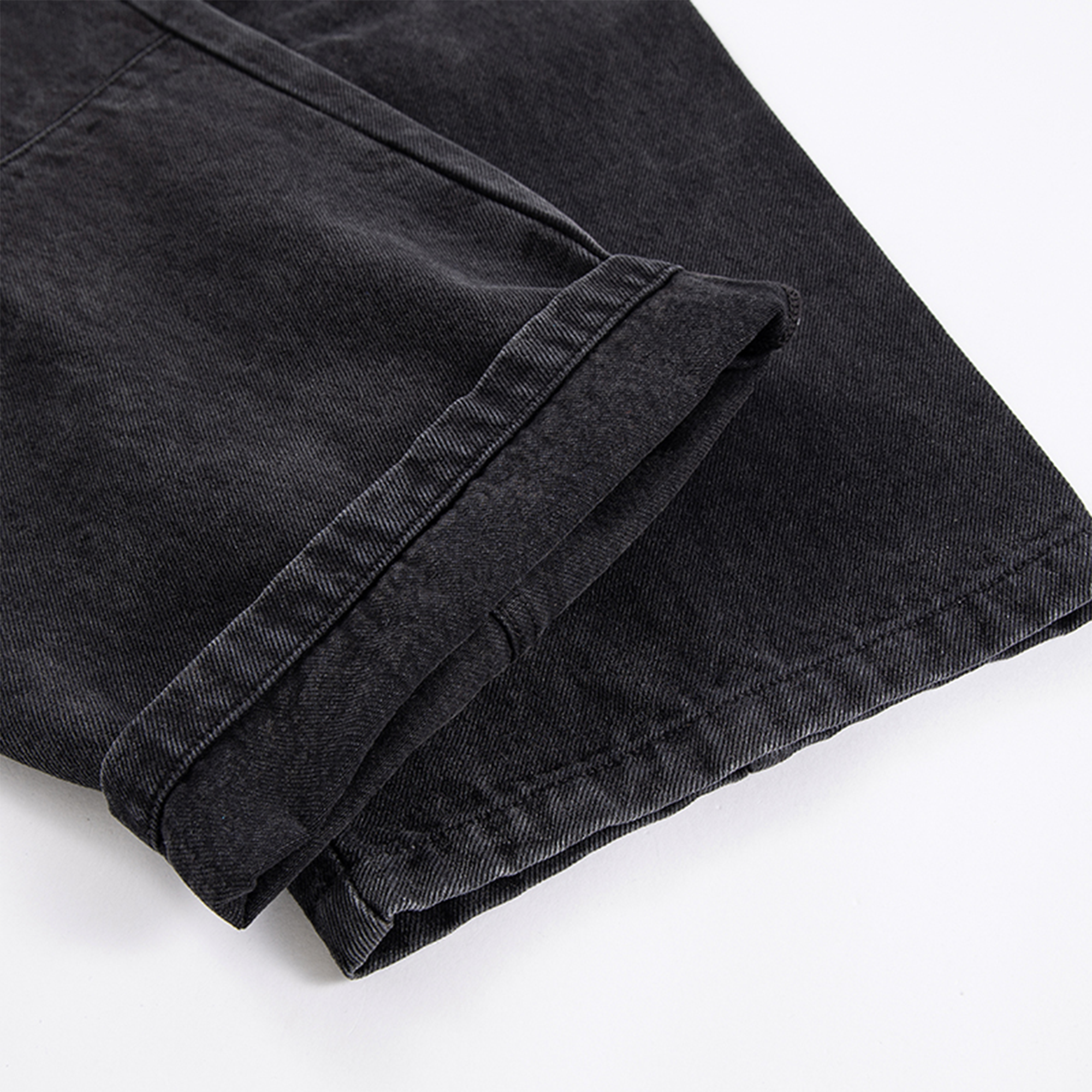 F2CE Washed Panel Multi-Pocket Straight-Leg Jeans