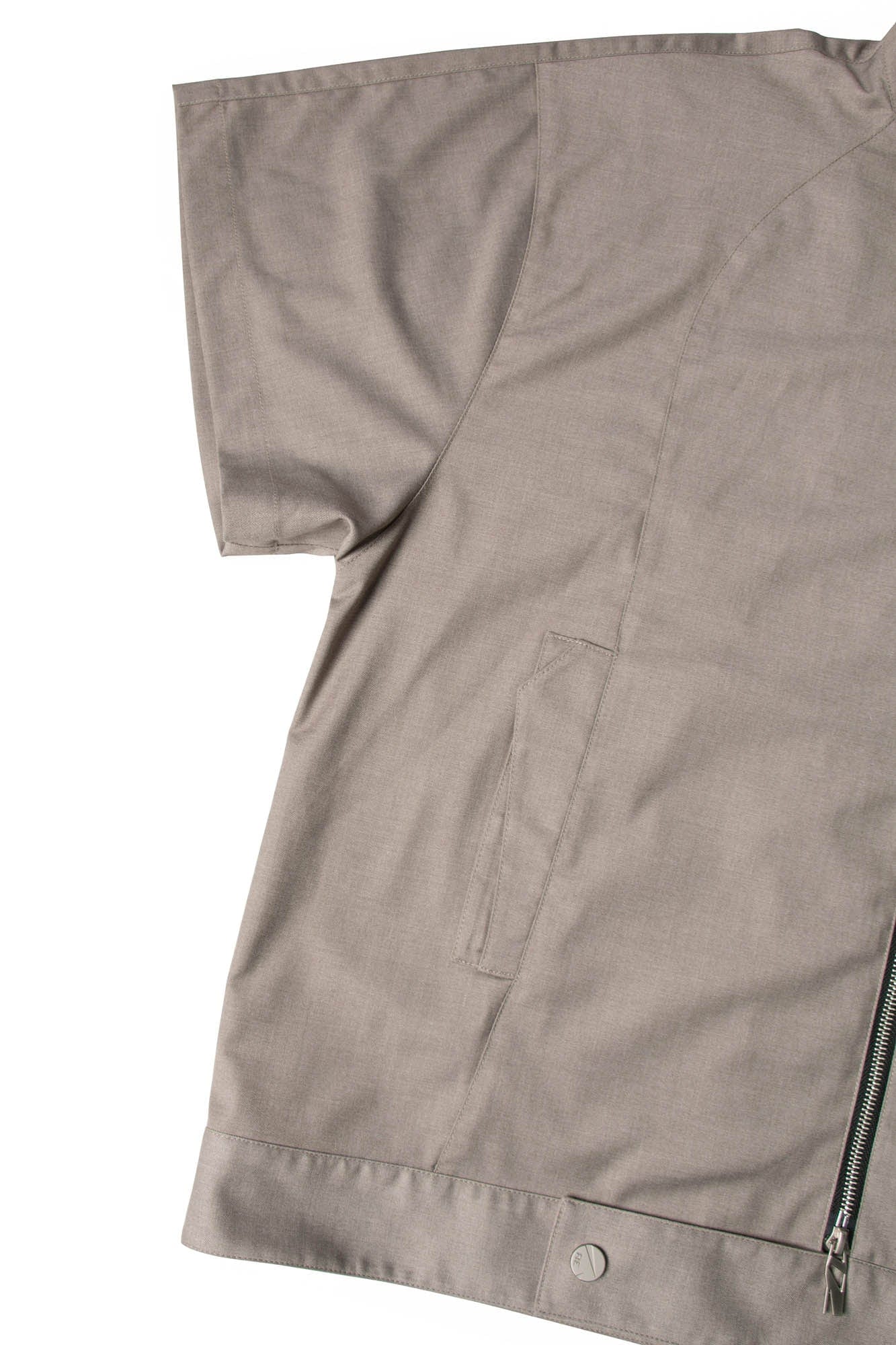 RELABEL Utility Stand Collar Half-Sleeve Jacket, premium urban and streetwear designers apparel on PROJECTISR.com, RELABEL