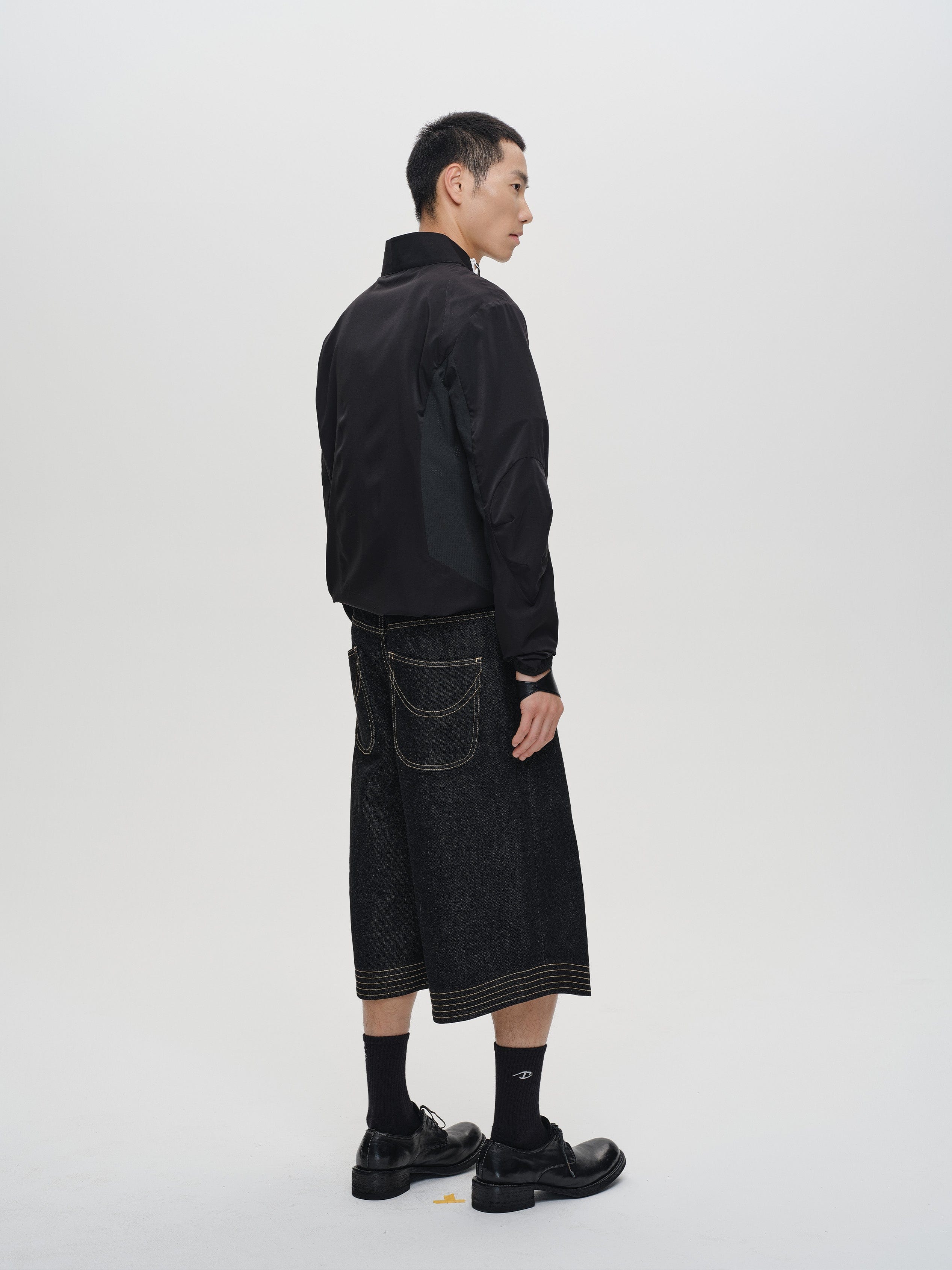 CATSSTAC Contrast Stitch Middle Spliced Raw Denim Jeans, premium urban and streetwear designers apparel on PROJECTISR.com, CATSSTAC