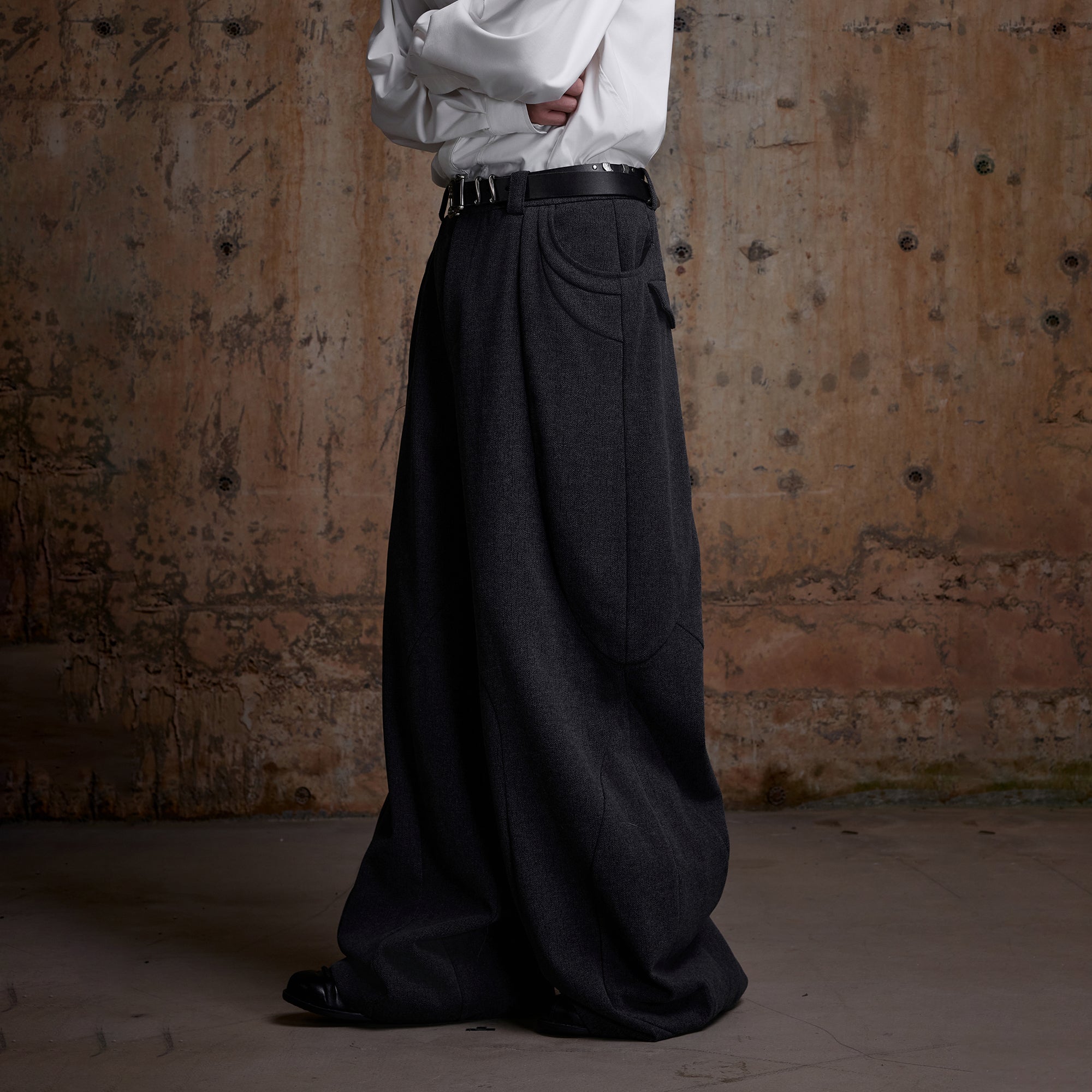 2000RSK Deconstructed Wide-Leg Trousers